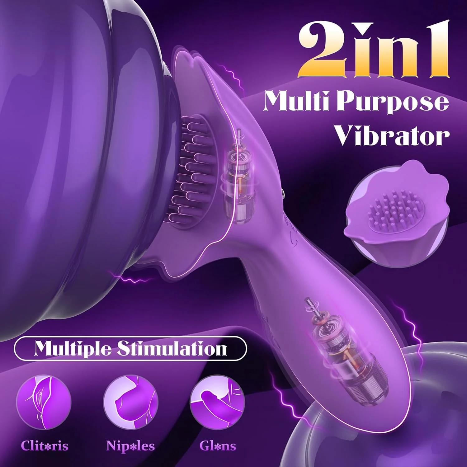 BrushPulse Dual-Ended Brush Vibrator with 10 Tapping modes - Image 2