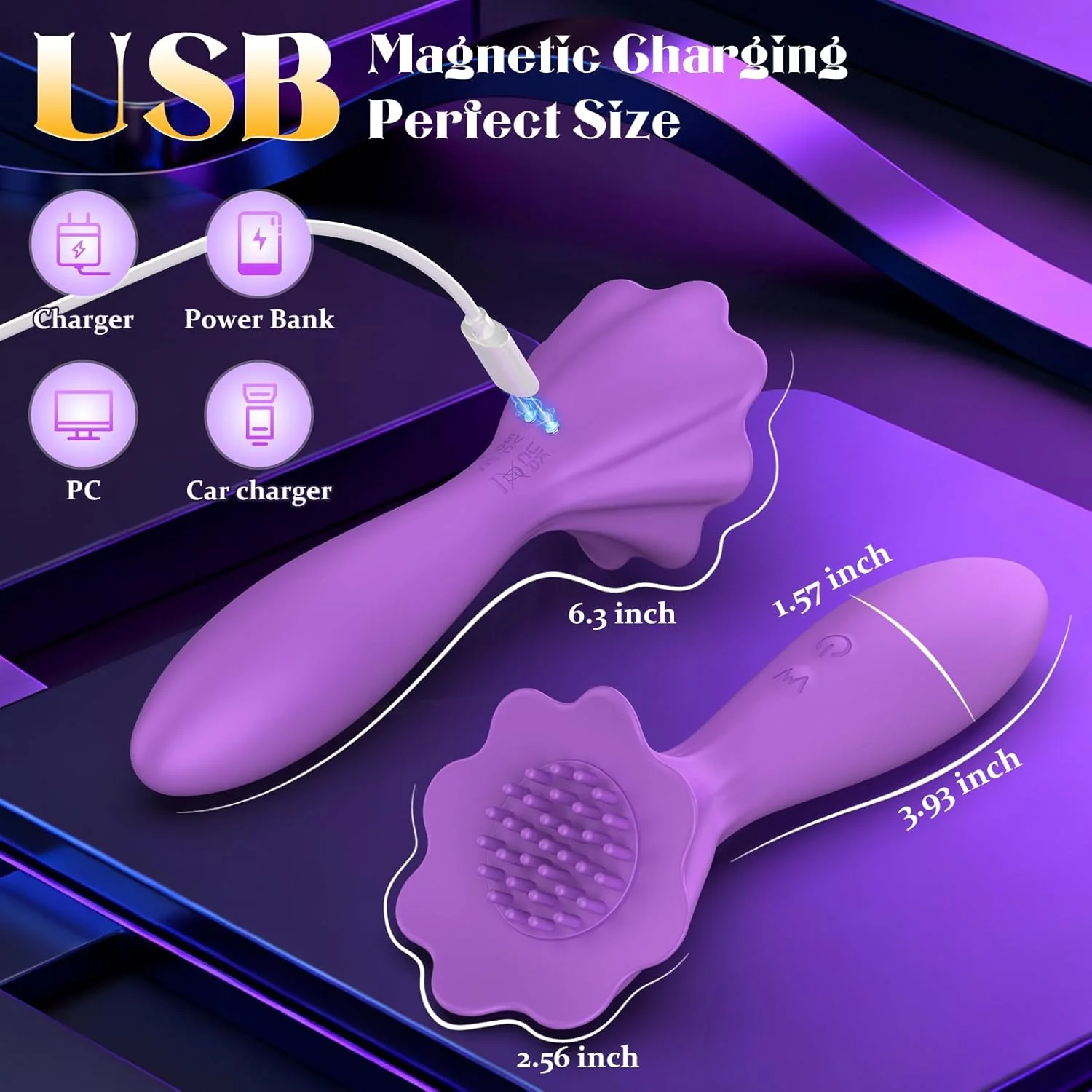 BrushPulse Dual-Ended Brush Vibrator with 10 Tapping modes - Image 6
