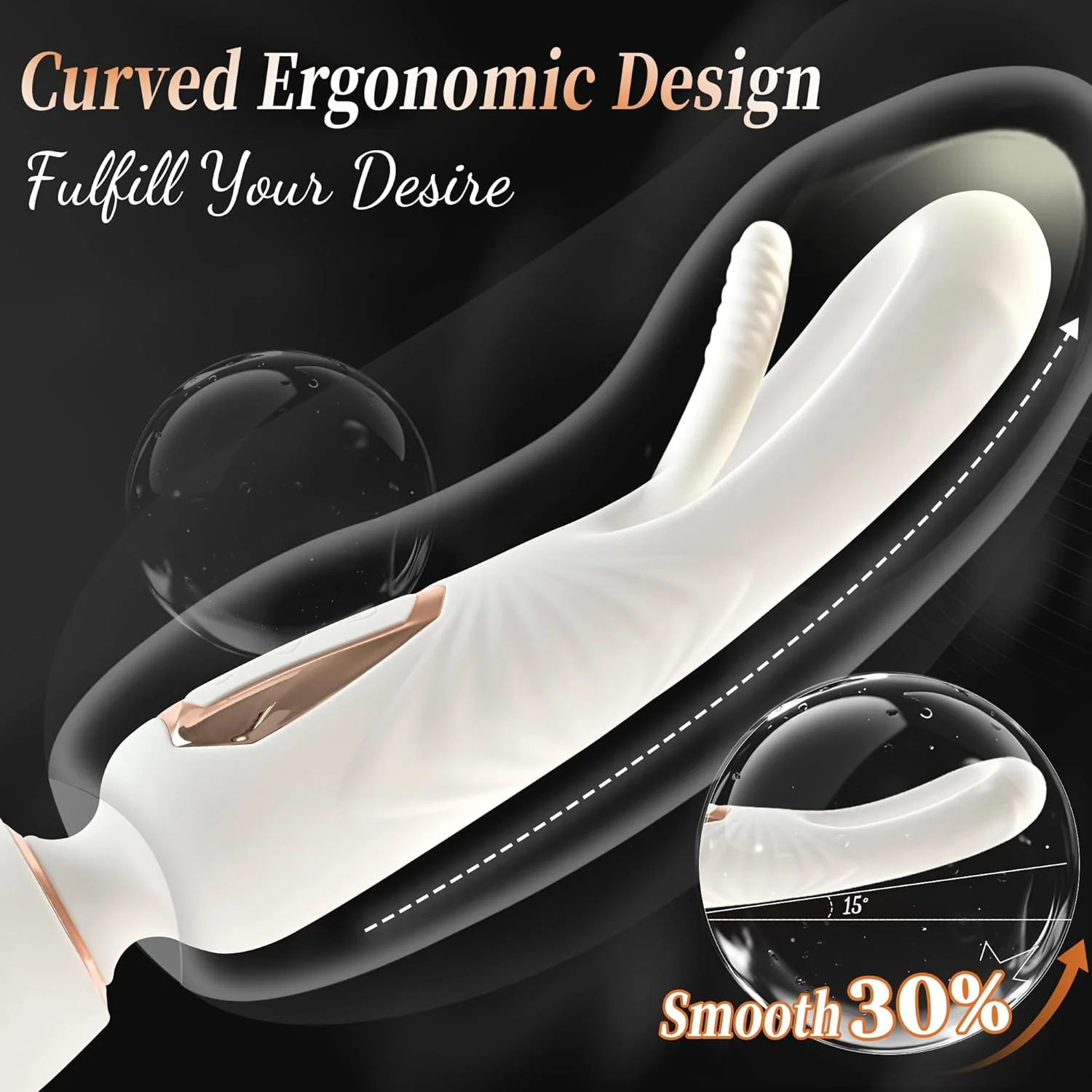 FlexWand Dual-Ended Flexible Wand Vibrator 10 Flapping 7 Modes - Image 5