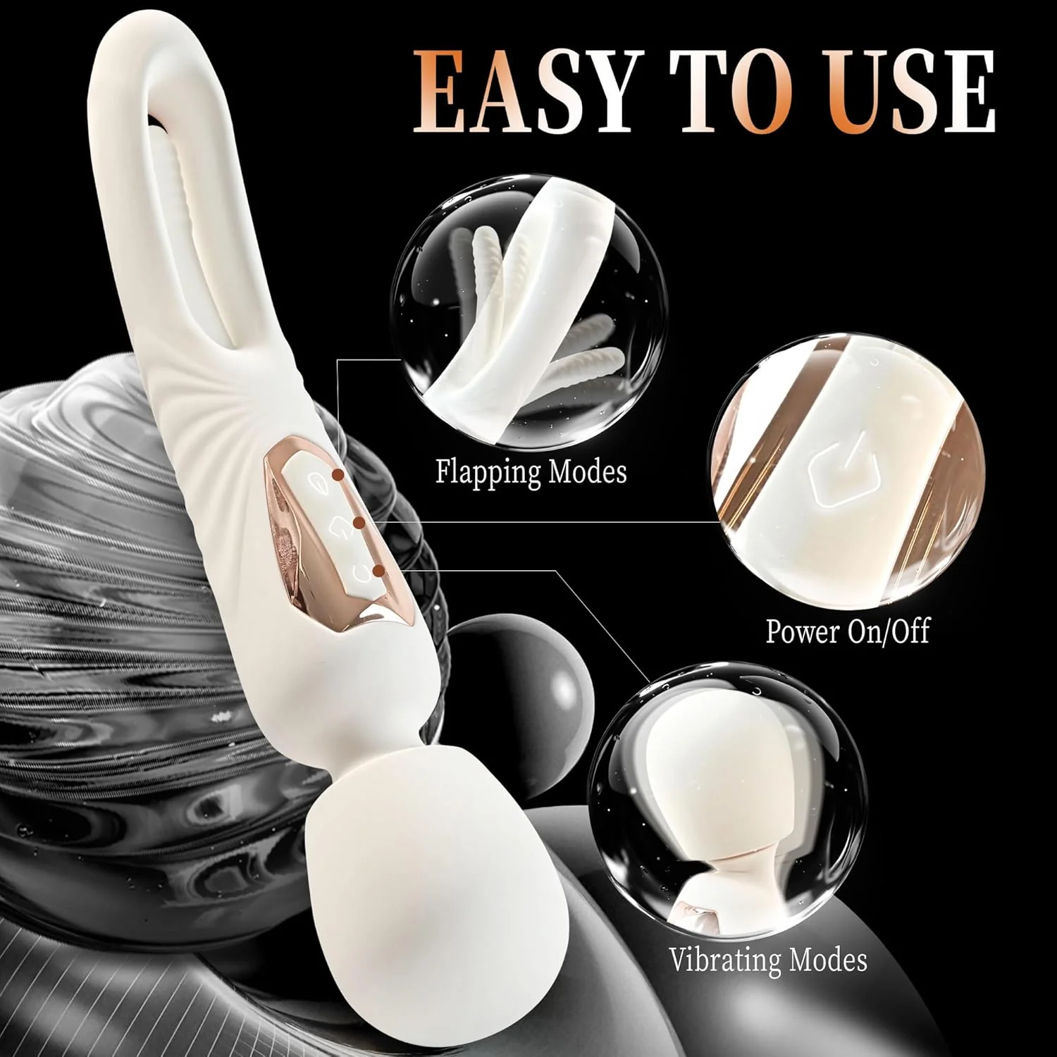 FlexWand Dual-Ended Flexible Wand Vibrator 10 Flapping 7 Modes - Image 7