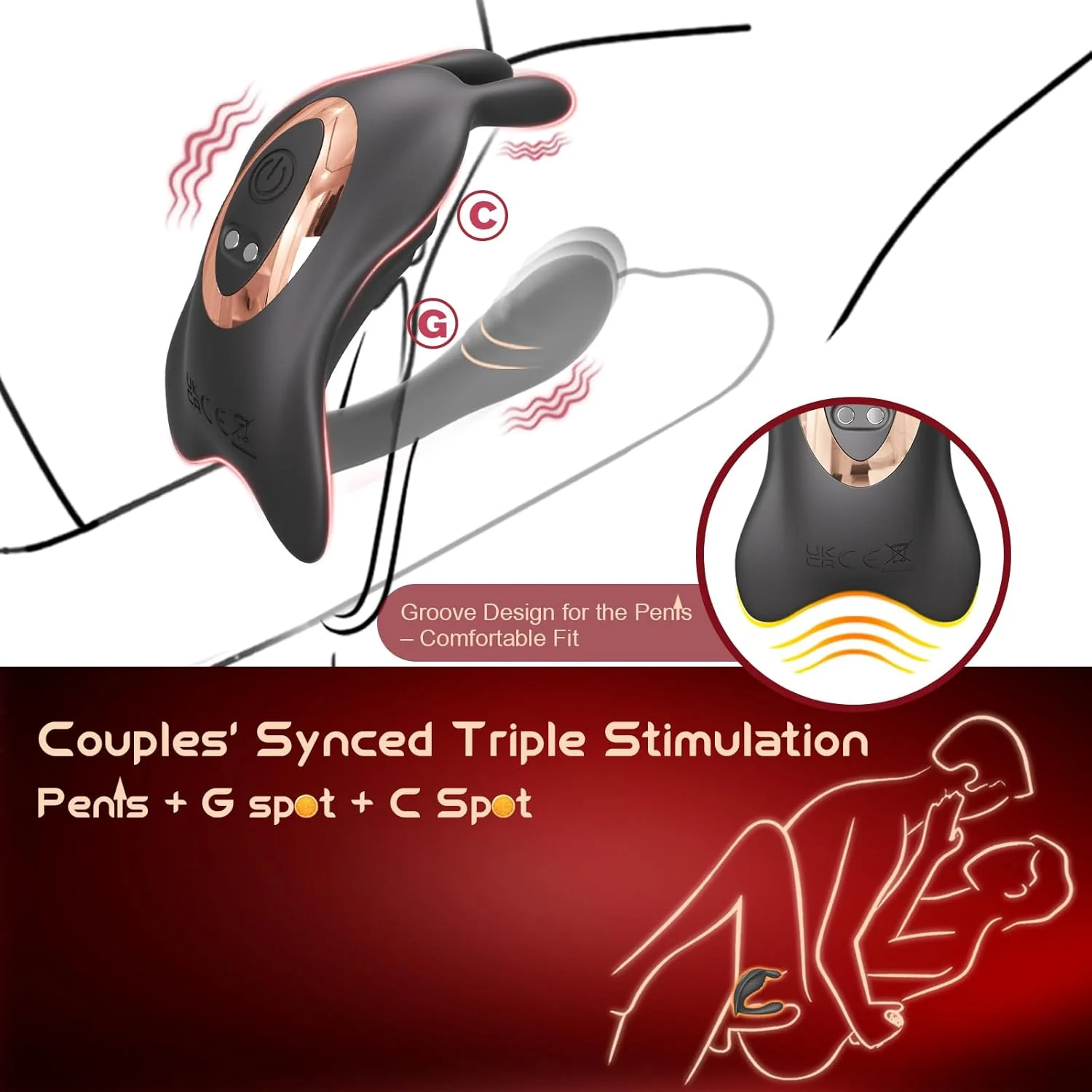 NoirRabbit Rabbit Wearable Couple Vibrator App Control - Image 2