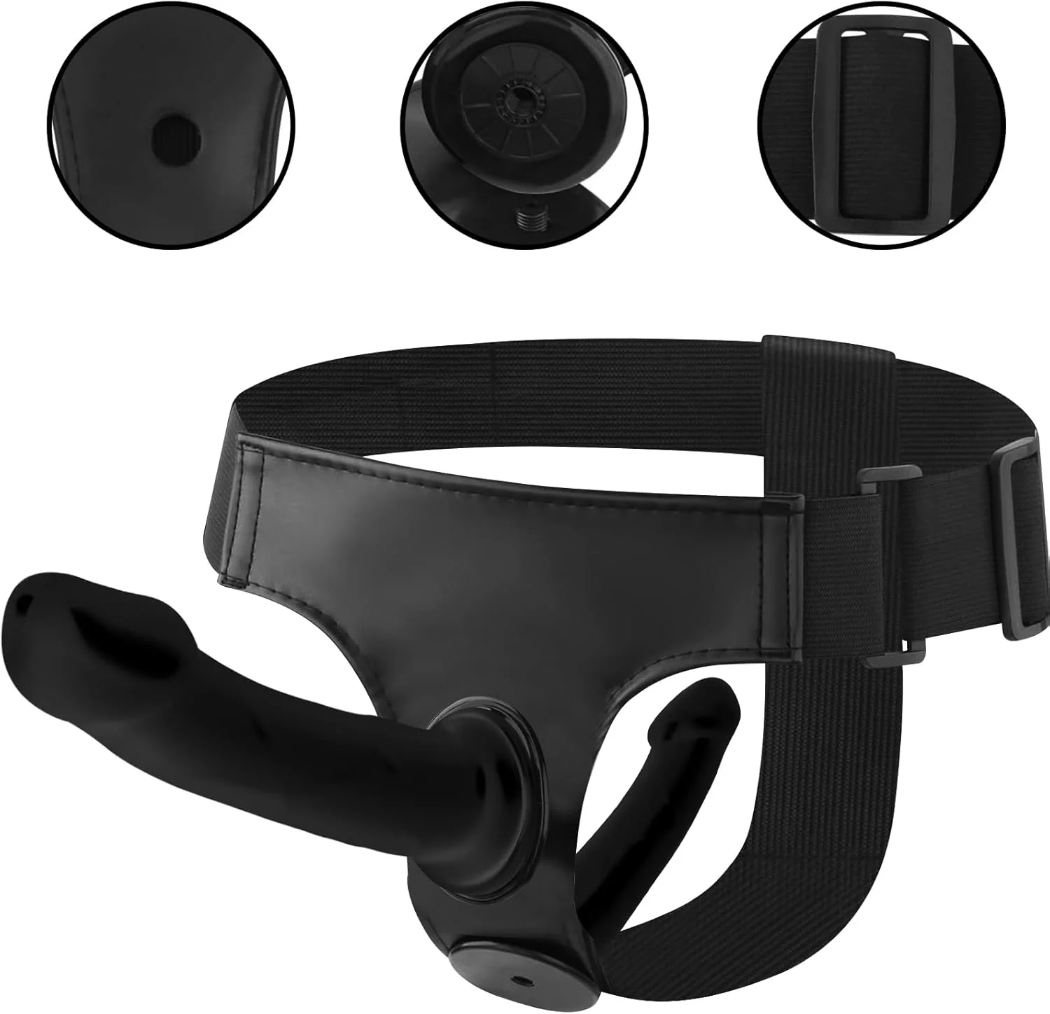 ObsidianXII Ebony Strap-On Harness with Dual Dildos - Image 5