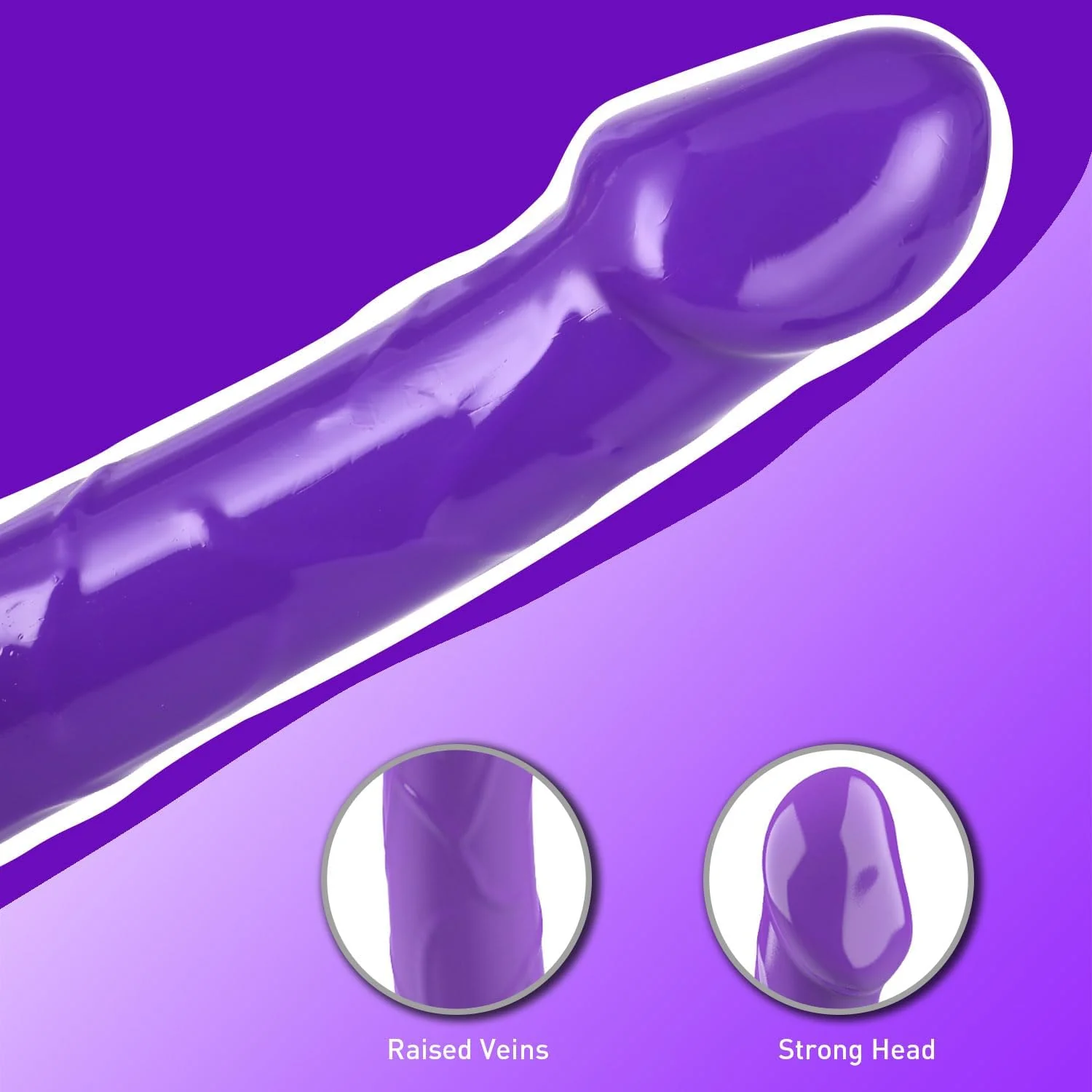 AmoraX Double Strap-On Dildo Harness Purple - Image 5