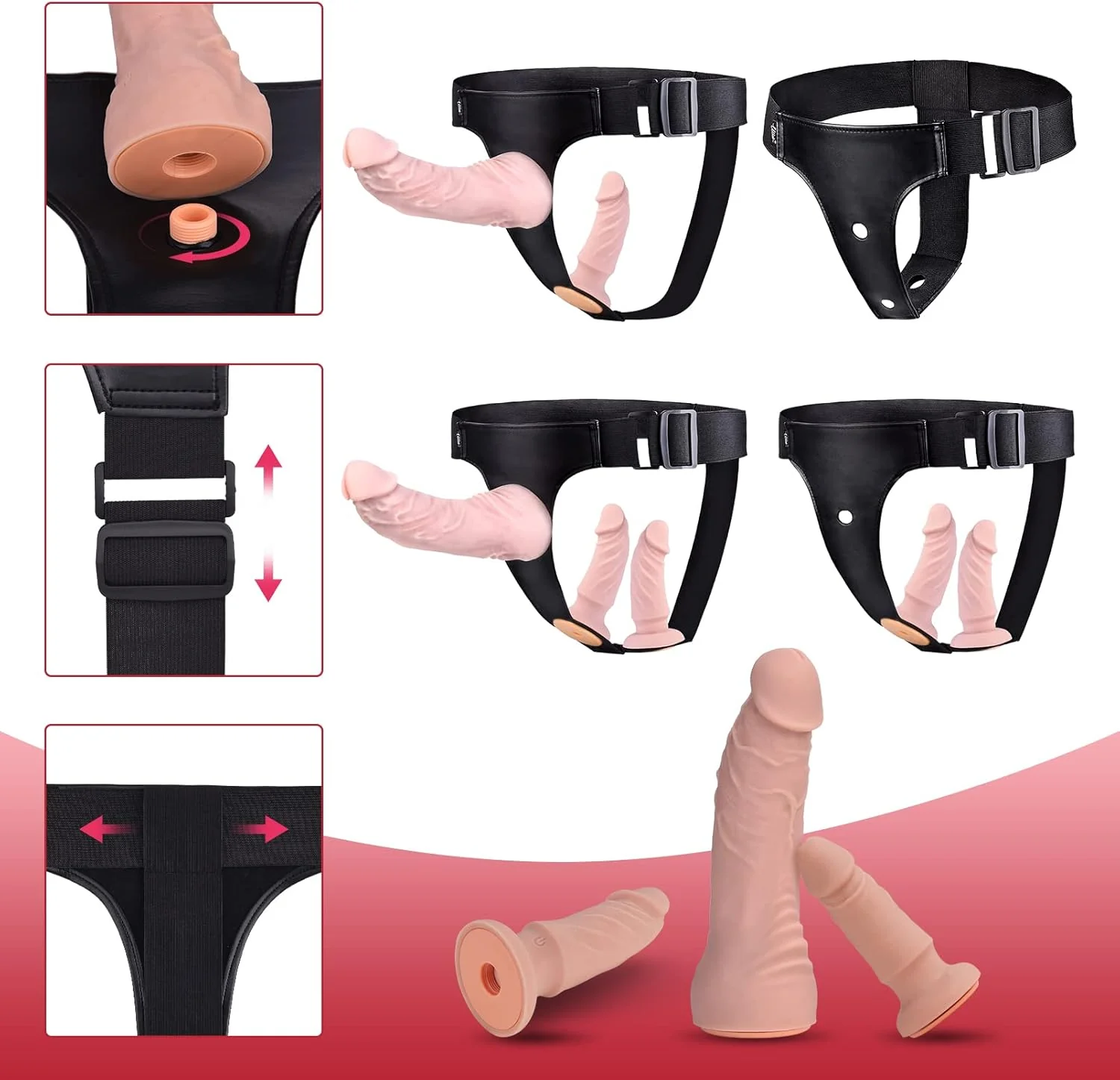 TriVibe Triple Strap-On Dildo Set Remote - Image 5
