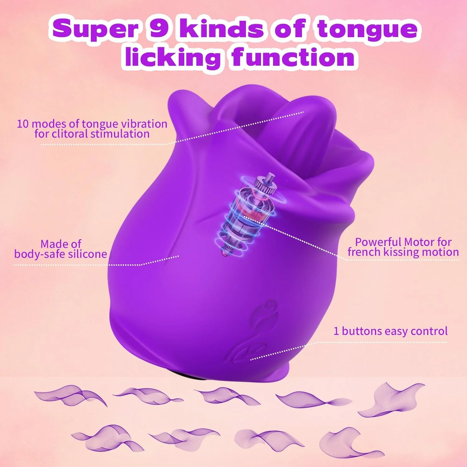 HavenLoom Rose Tongue Licking Vibrator - Image 3