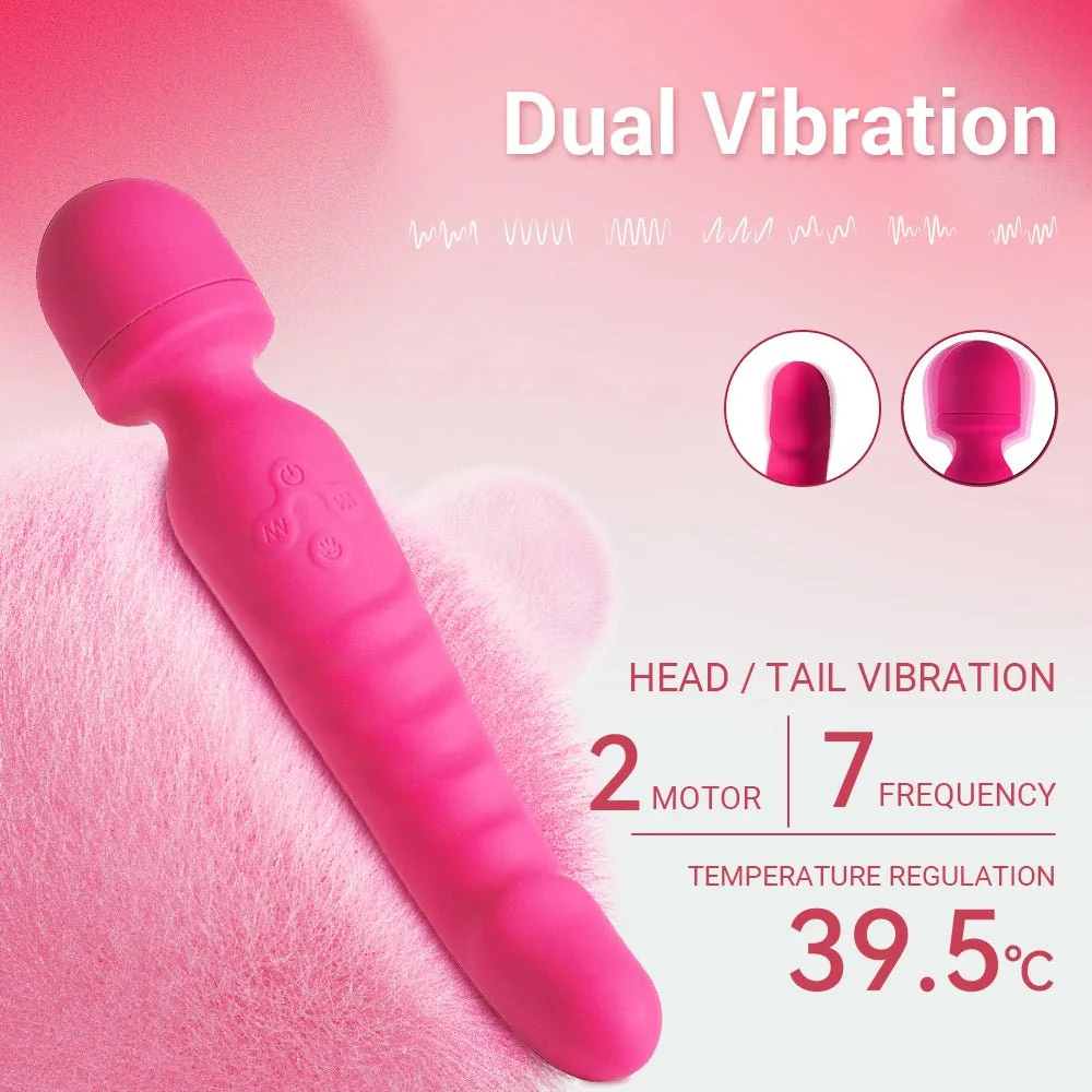 HeatFlex Heated Dual Head Wand Vibrator - Image 2