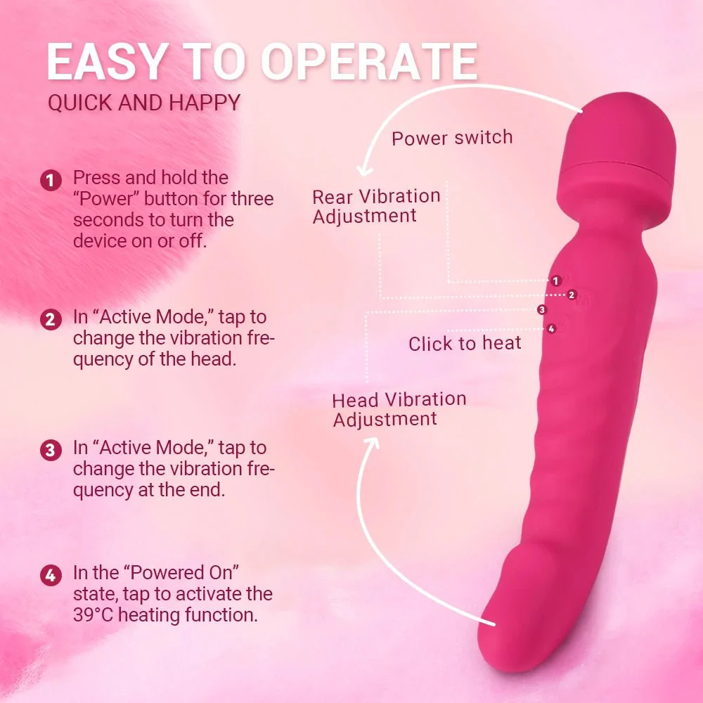 HeatFlex Heated Dual Head Wand Vibrator - Image 3