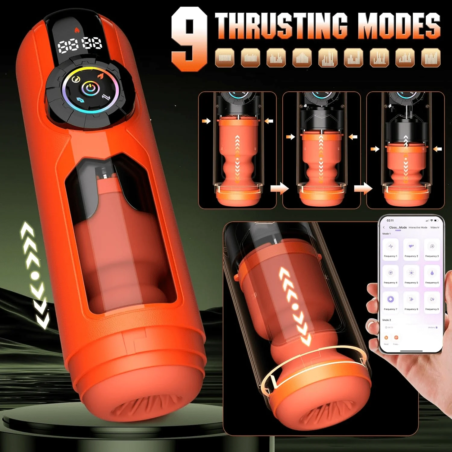 ThermaFlux Heating AI Male Masturbator App Control 5-in-1 - Image 5