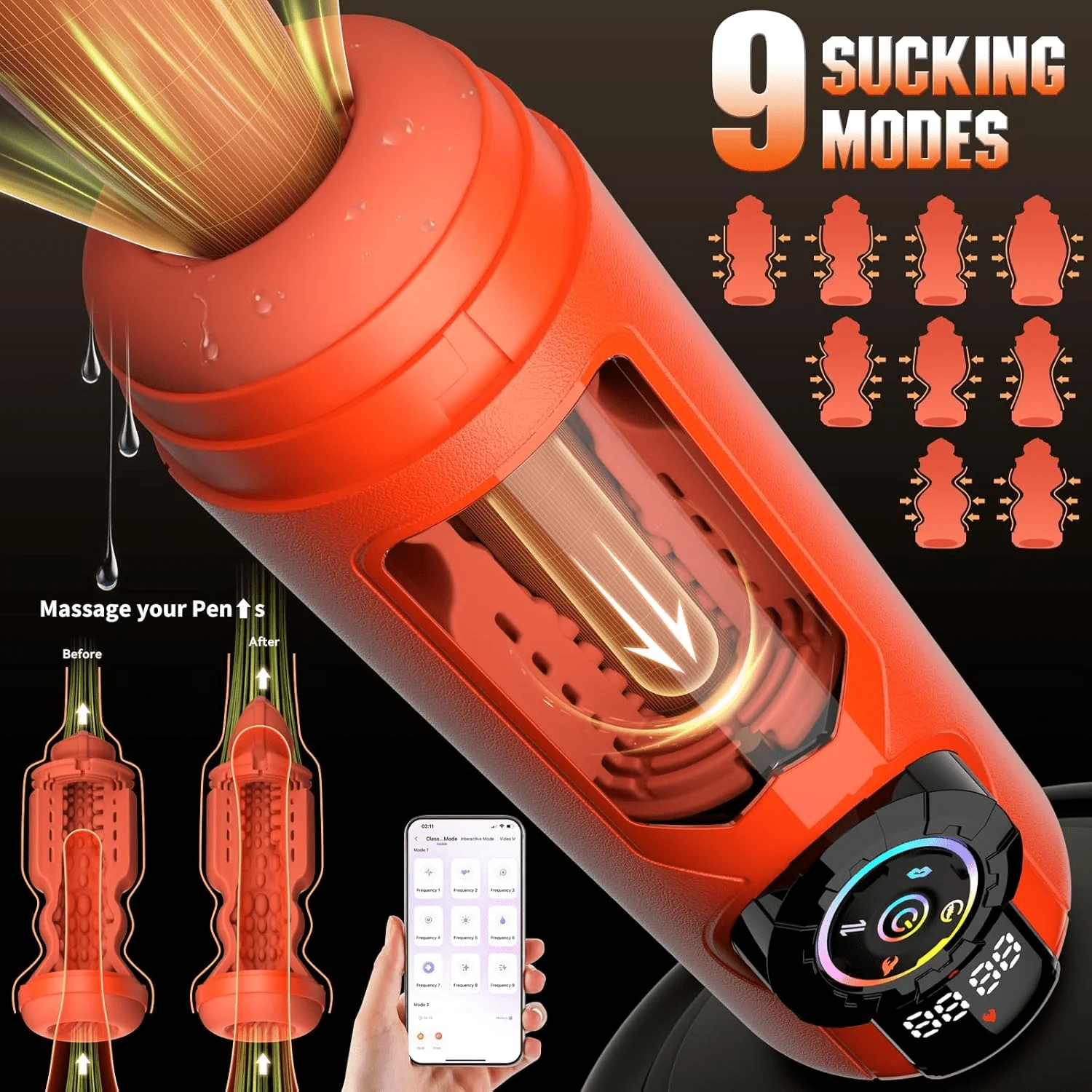 ThermaFlux Heating AI Male Masturbator App Control 5-in-1 - Image 7