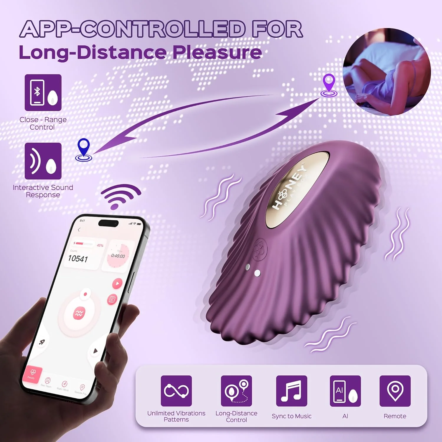 PearlSync APP Wearable Panty Vibrator 9 Modes - Image 4