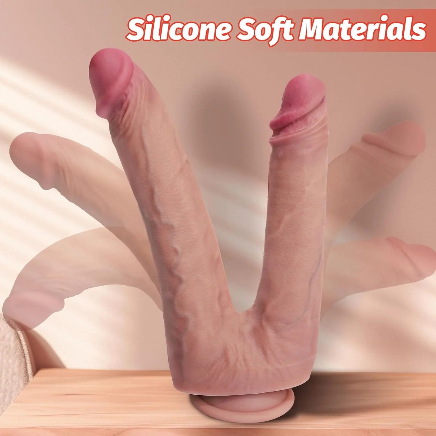 DualGrip 10.8” Double-Ended Dildo Suction Cup Silicone - Image 5