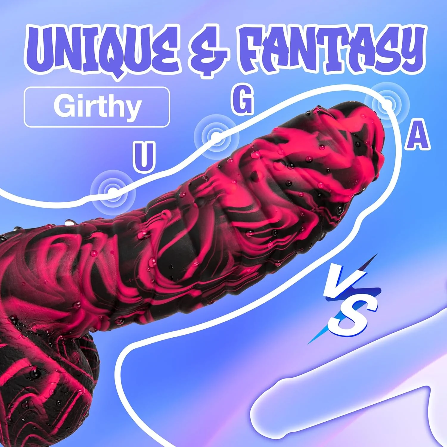 RealisticFantasy Thick Silicone Dildo - Image 2