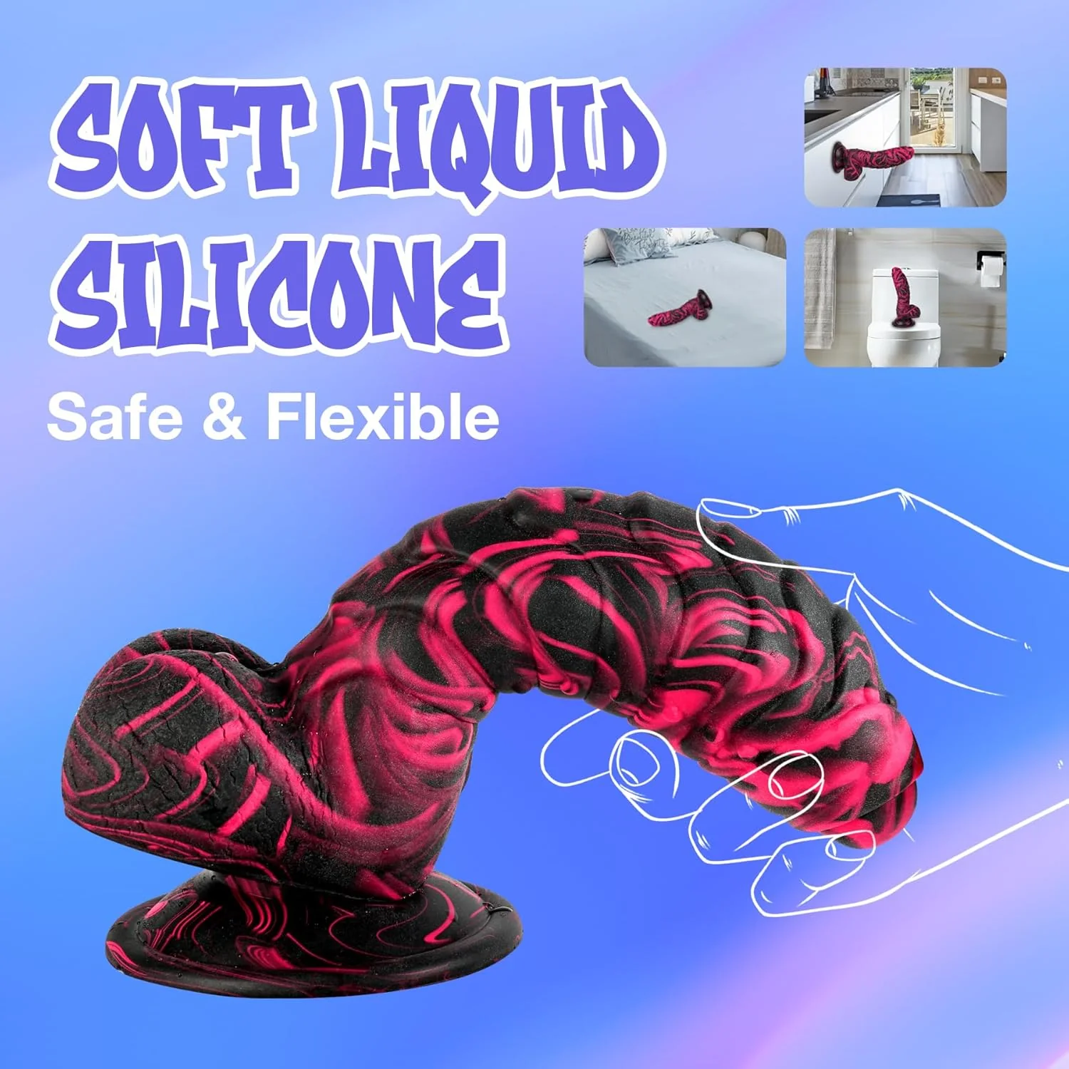RealisticFantasy Thick Silicone Dildo - Image 5