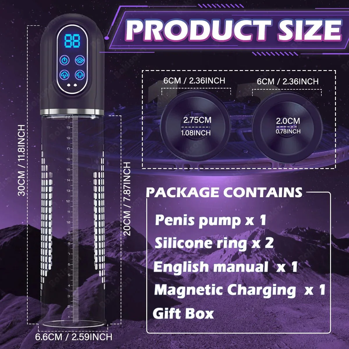 HydroForce IPX7 Waterproof Electric Penis Pump - Image 5