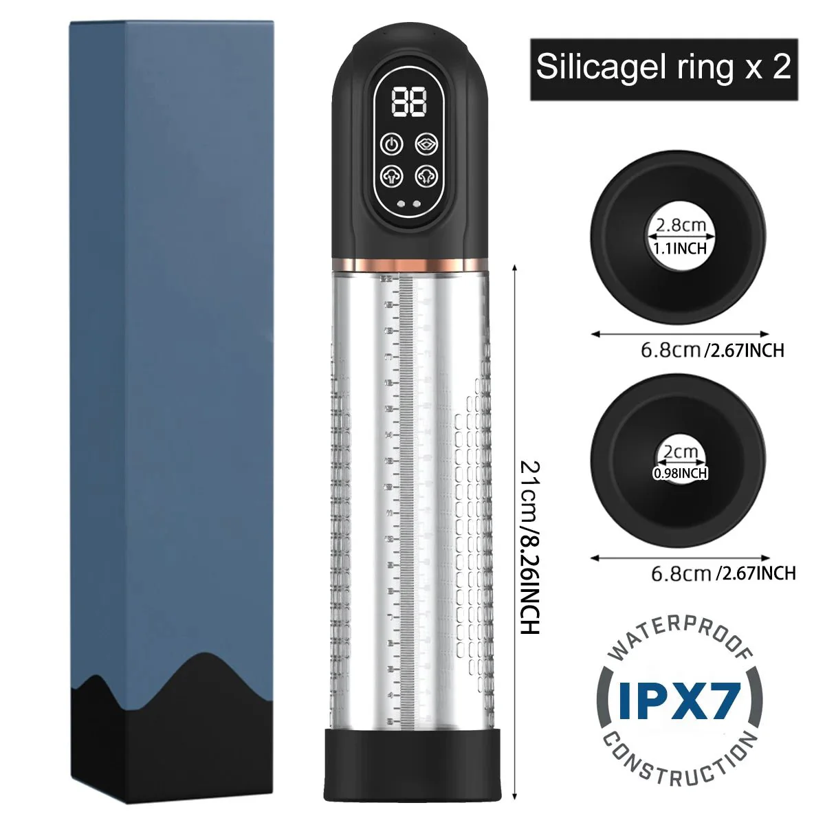 HydroForce IPX7 Waterproof Electric Penis Pump - Image 7