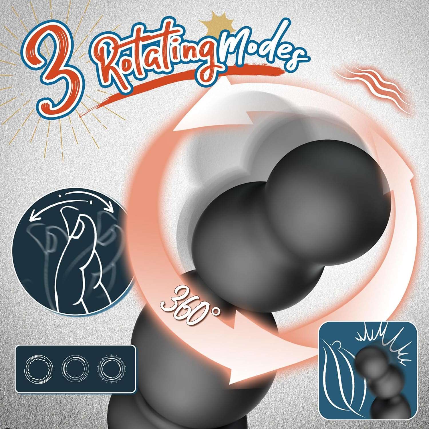 HyperLoop Rotating Anal Vibrator Penis Ring - Image 3
