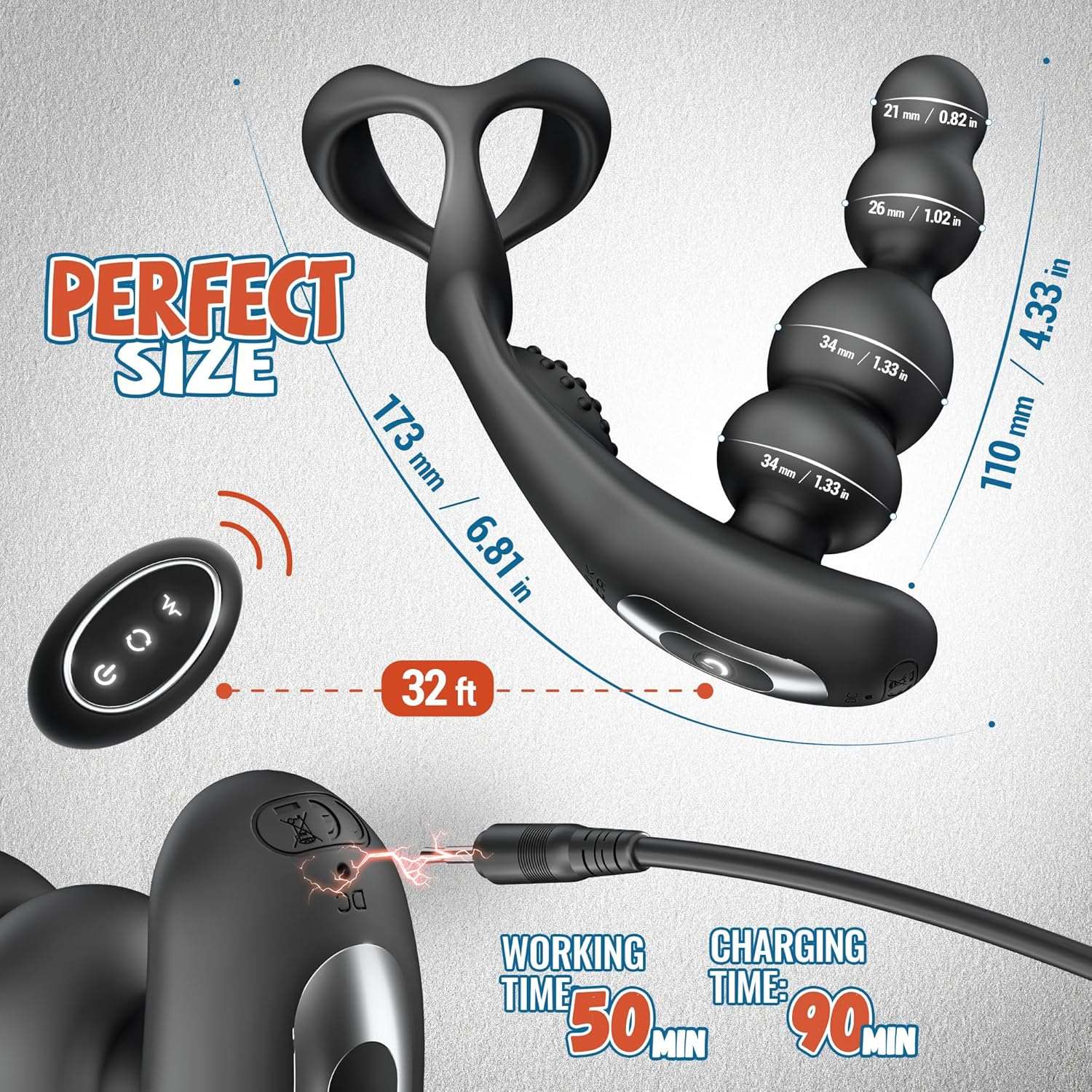 HyperLoop Rotating Anal Vibrator Penis Ring - Image 6