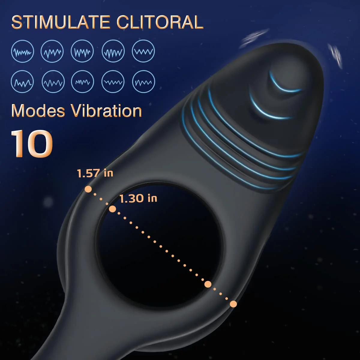 InfernoGrip Vibrating Cock Ring Clitoral Vibrator - Image 3