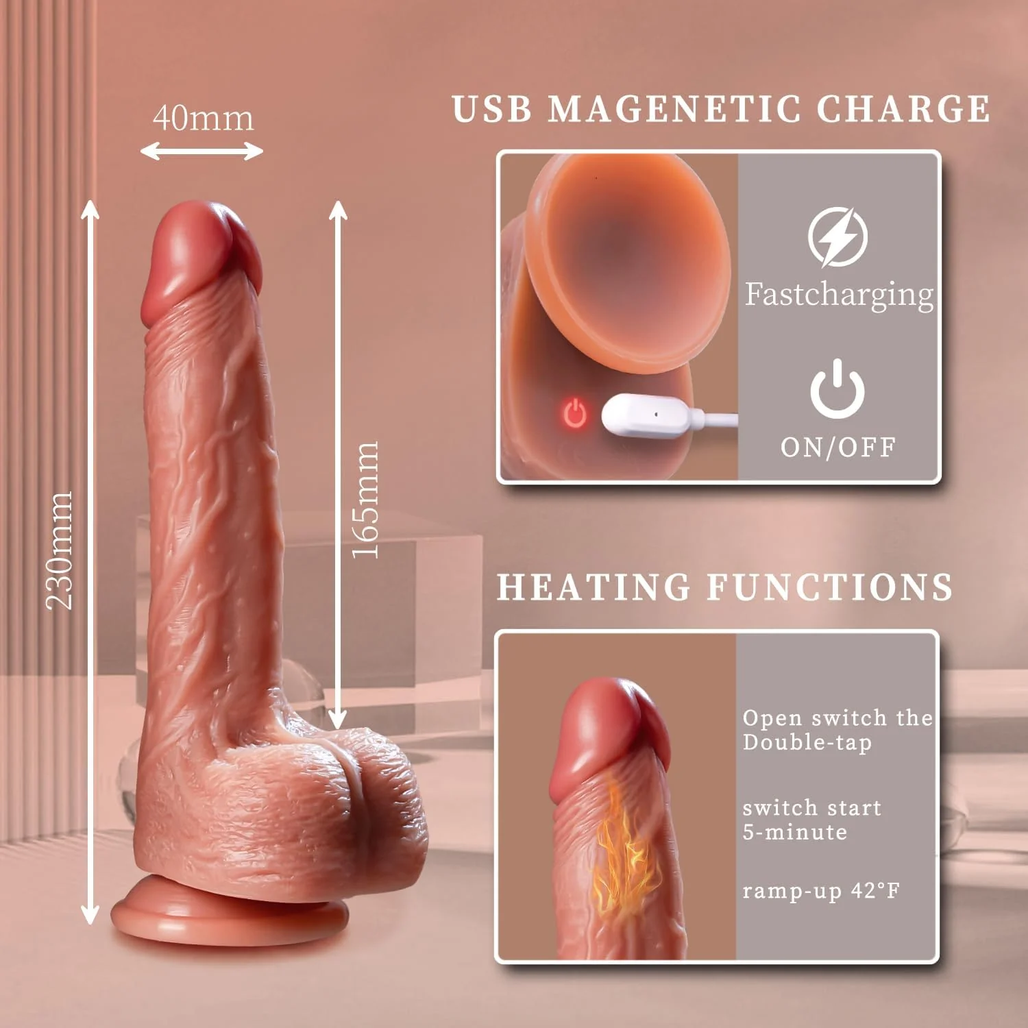 InfiniteThrob Thrusting Dildo Vibrator - Image 5