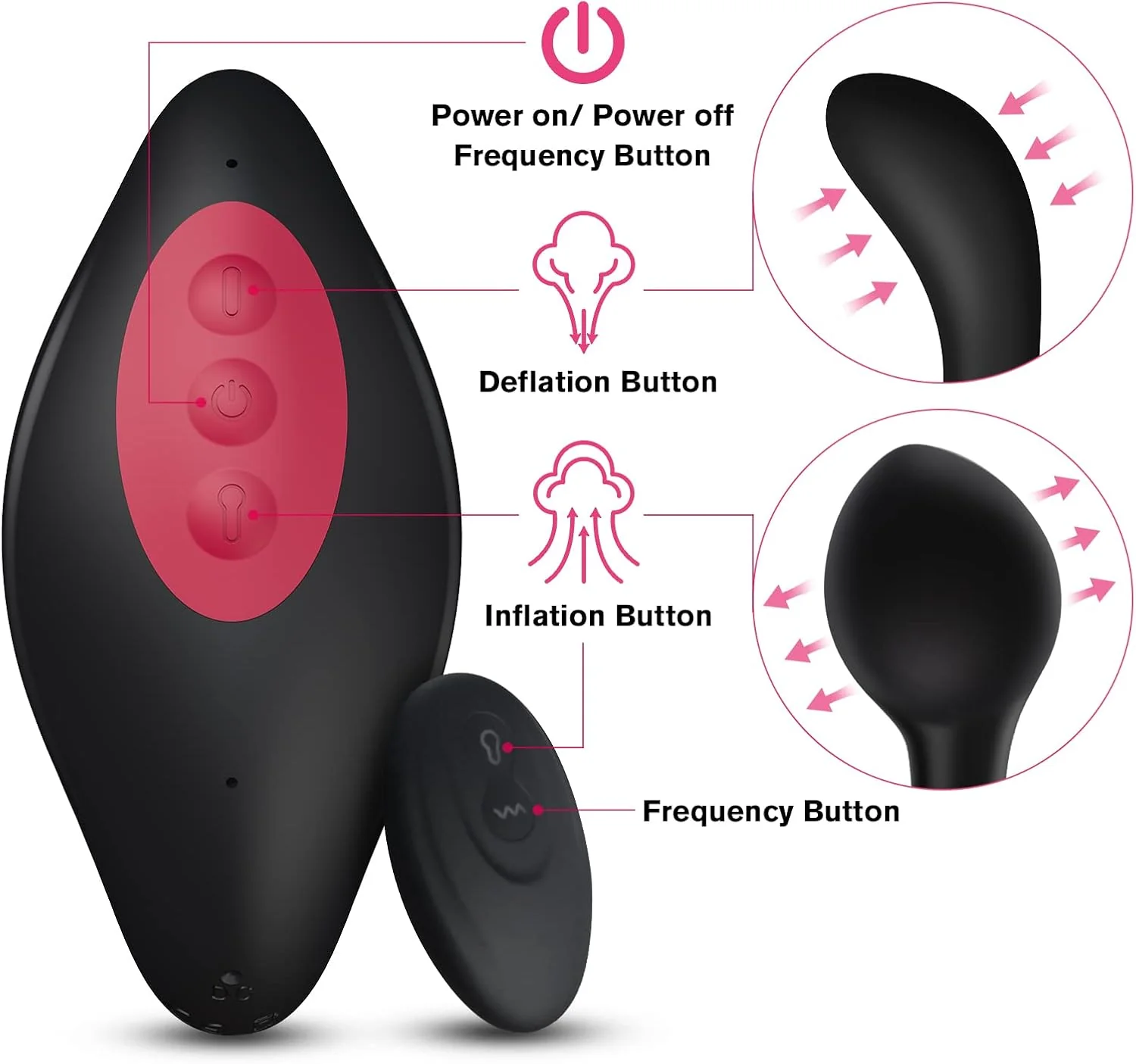 Expandable Inflatable Anal Vibrator - Image 3