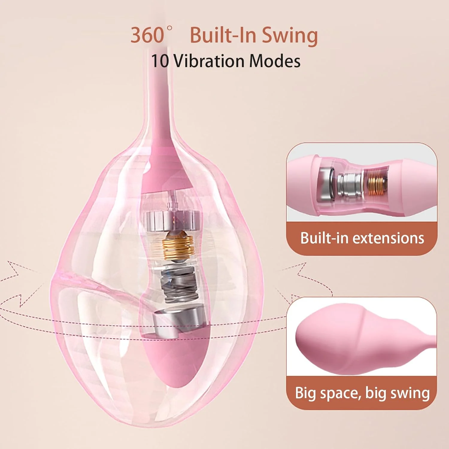 AirPulse Inflatable Vibrating Anal Plug 10 Modes USB Rechargeable - Image 2