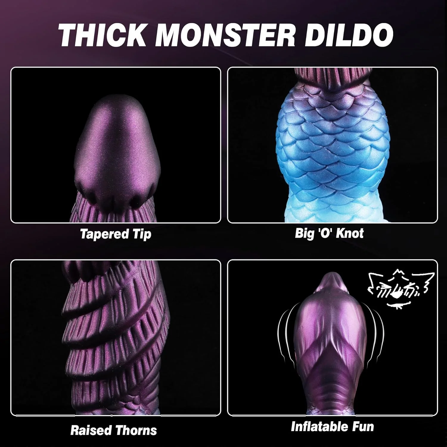 AeroKnot Inflatable Knot Dildo Adjustable Thick Suction Cup - Image 5