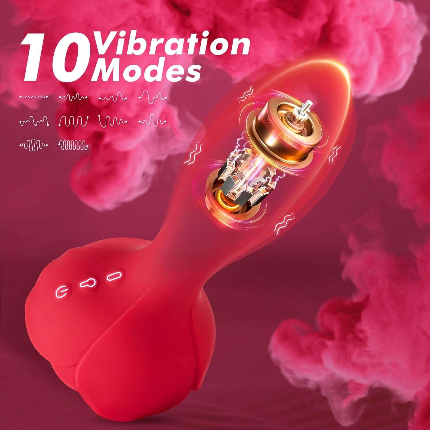Remote Control Inflatable Rose Anal Vibrator - Image 3