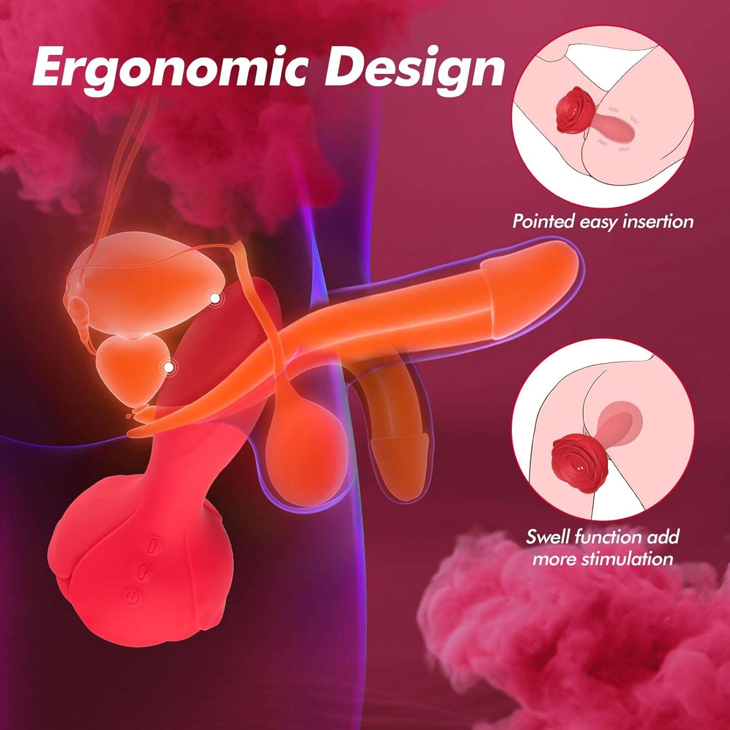 Remote Control Inflatable Rose Anal Vibrator - Image 4