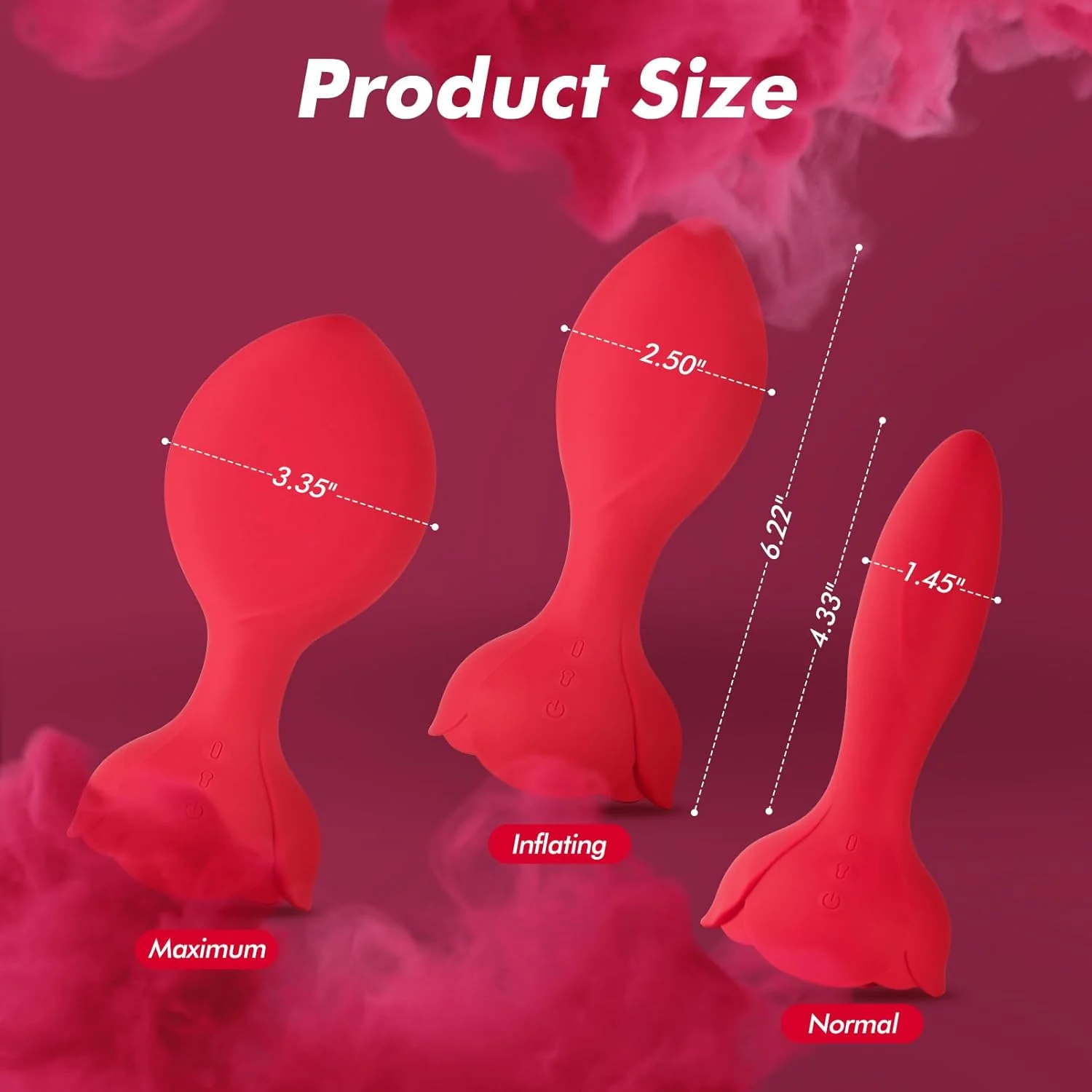 Remote Control Inflatable Rose Anal Vibrator - Image 5