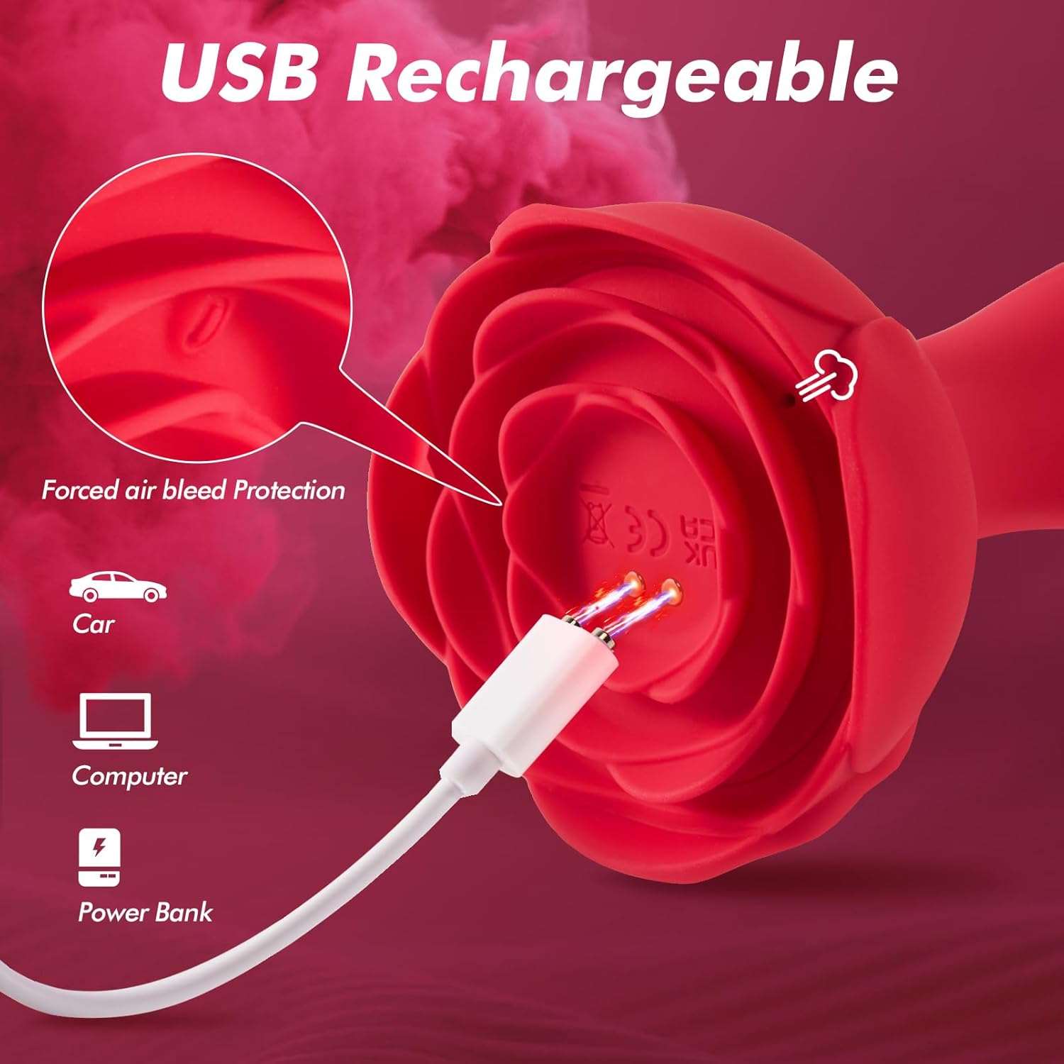 Remote Control Inflatable Rose Anal Vibrator - Image 6