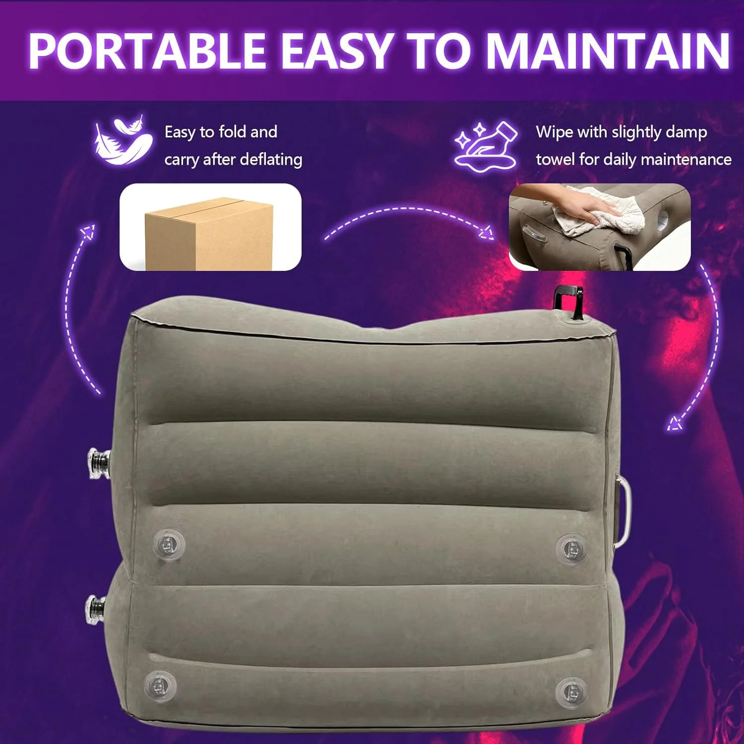 MaxLift Inflatable Mount Pillow with Cuffs & Bands Set - Image 4