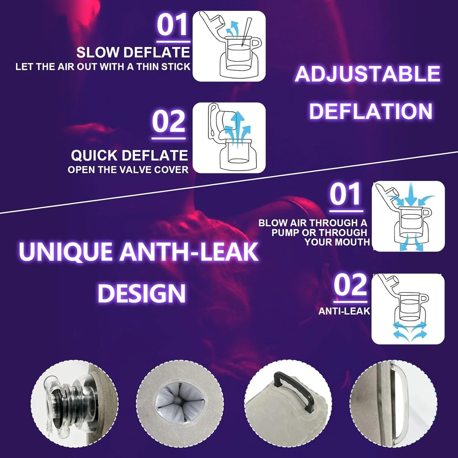 MaxLift Inflatable Mount Pillow with Cuffs & Bands Set - Image 7