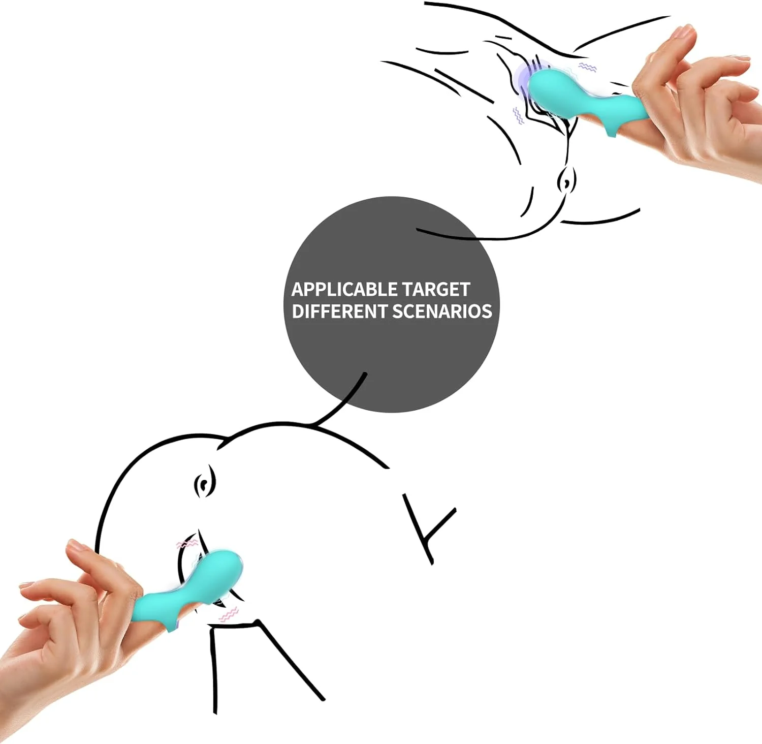 ArcPulse Finger Vibrator 10 Modes Waterproof USB Mini - Image 3
