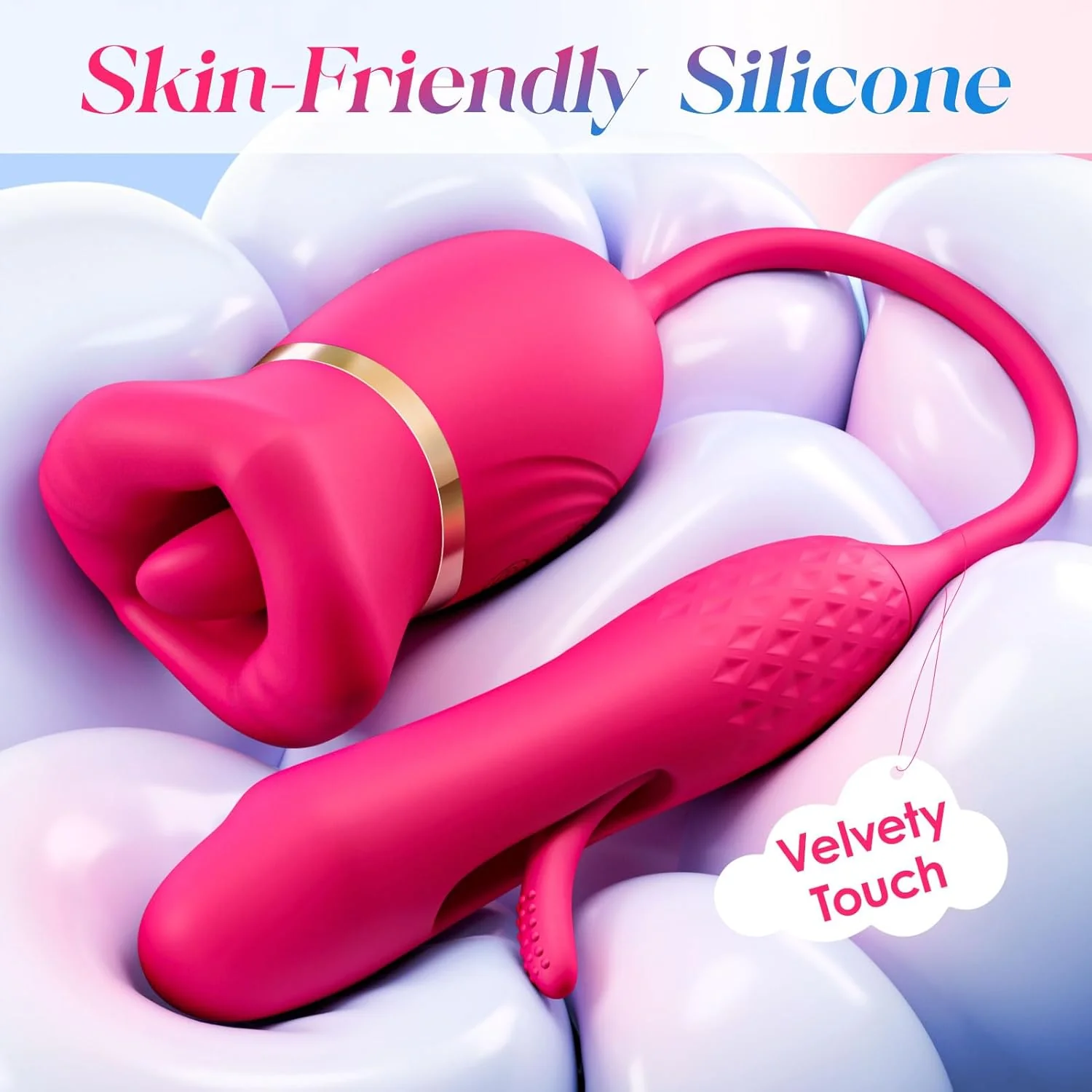 KissWave Rose Tongue Vibrator Flapping Suction 10 Modes - Image 6
