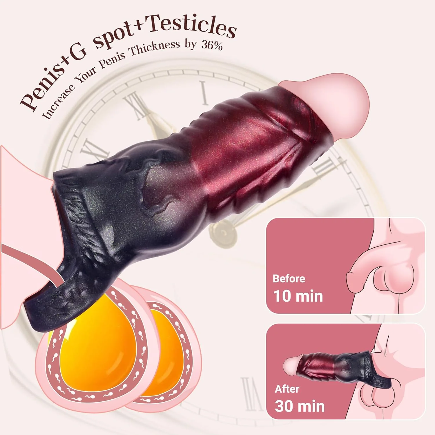 KnotForce Knot Penis Sleeve Ring Girth Enhancer Silicone - Image 3