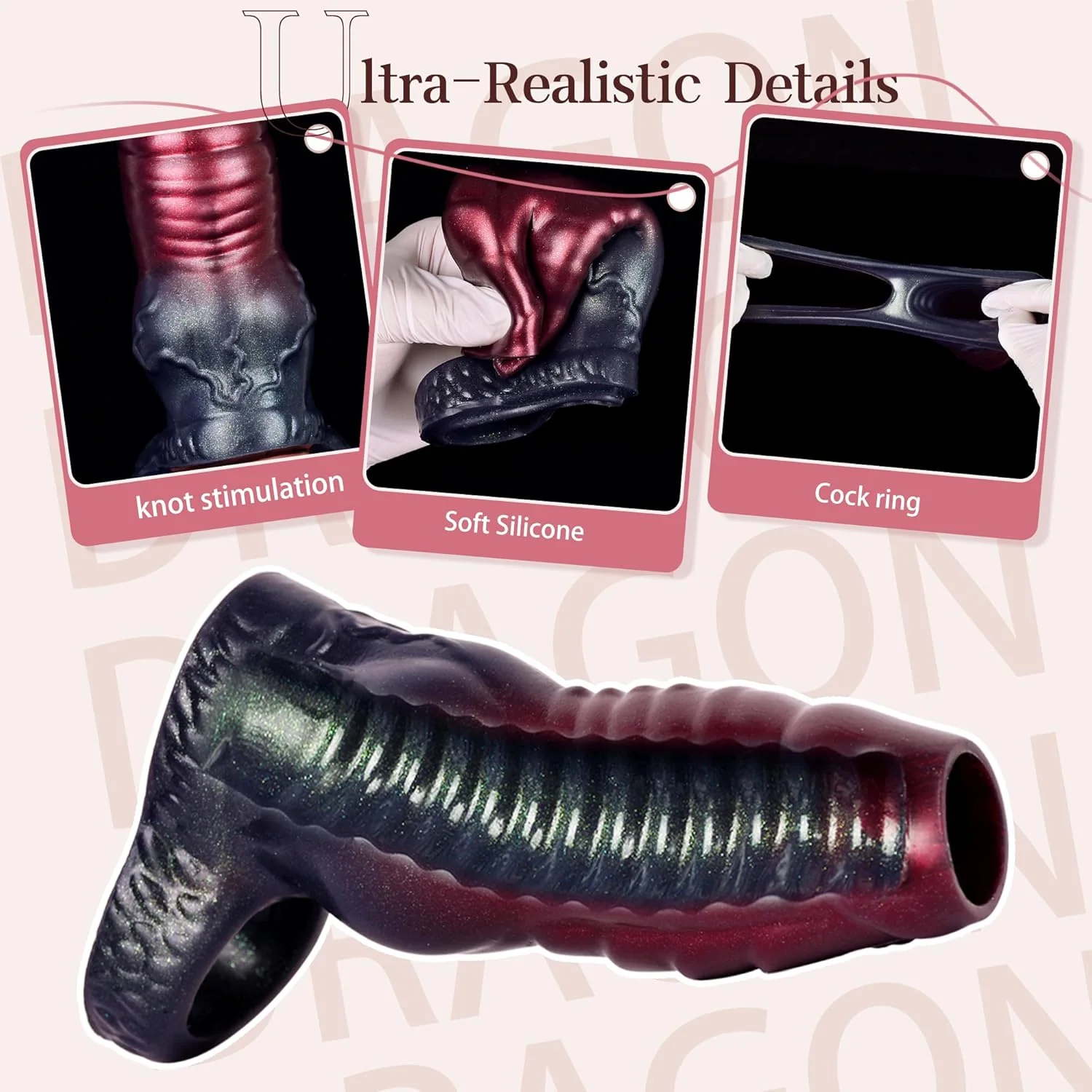 KnotForce Knot Penis Sleeve Ring Girth Enhancer Silicone - Image 4