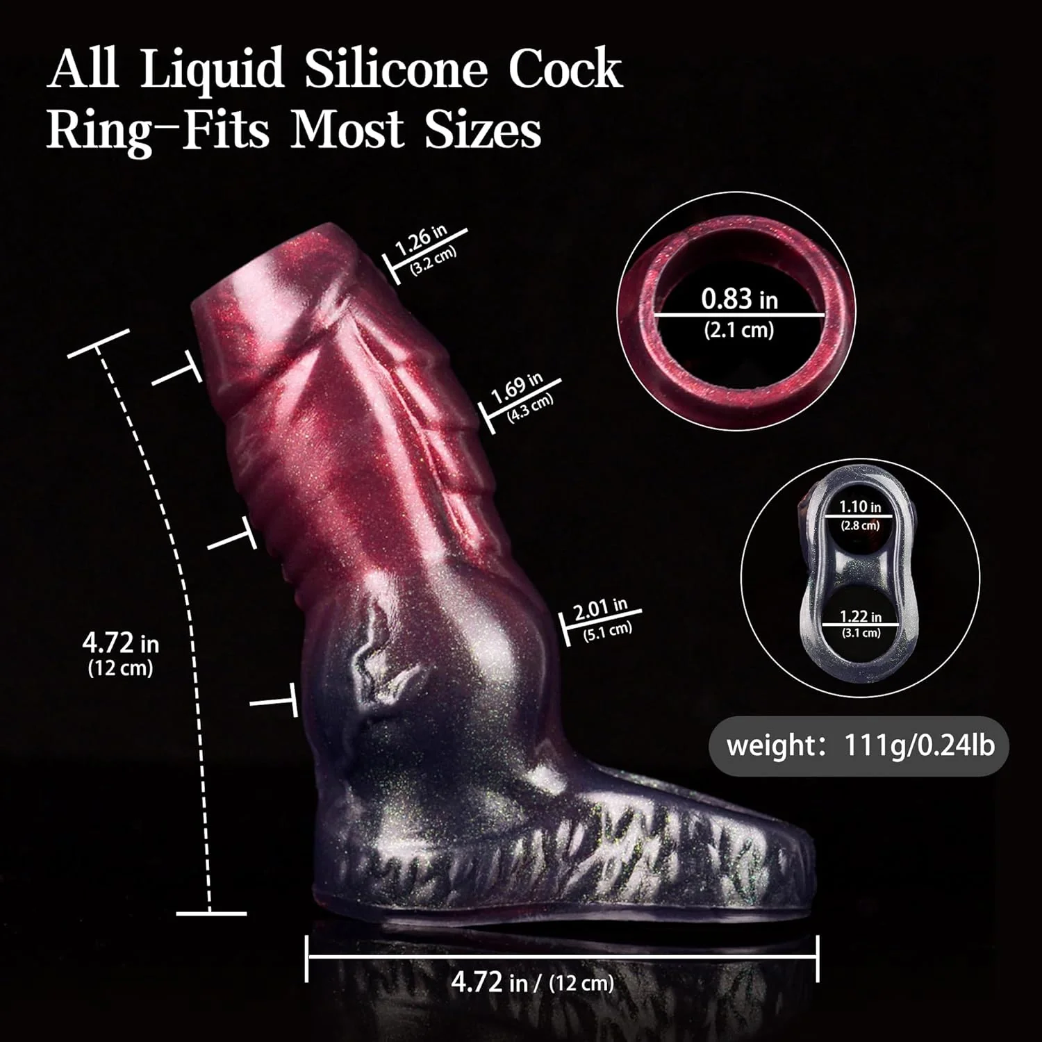 KnotForce Knot Penis Sleeve Ring Girth Enhancer Silicone - Image 5