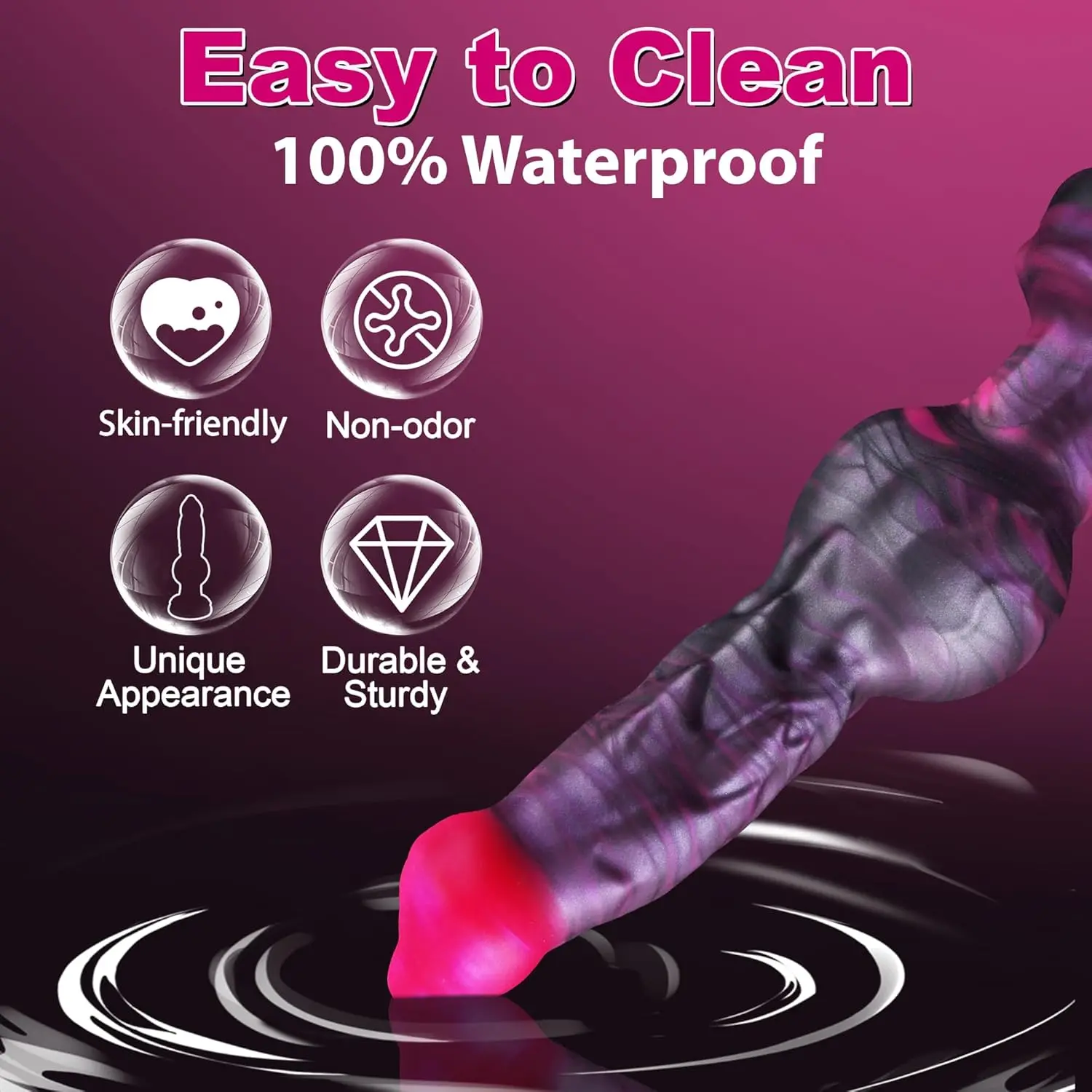 KnotFetish Dog Knot Silicone Dildo Plug - Image 2