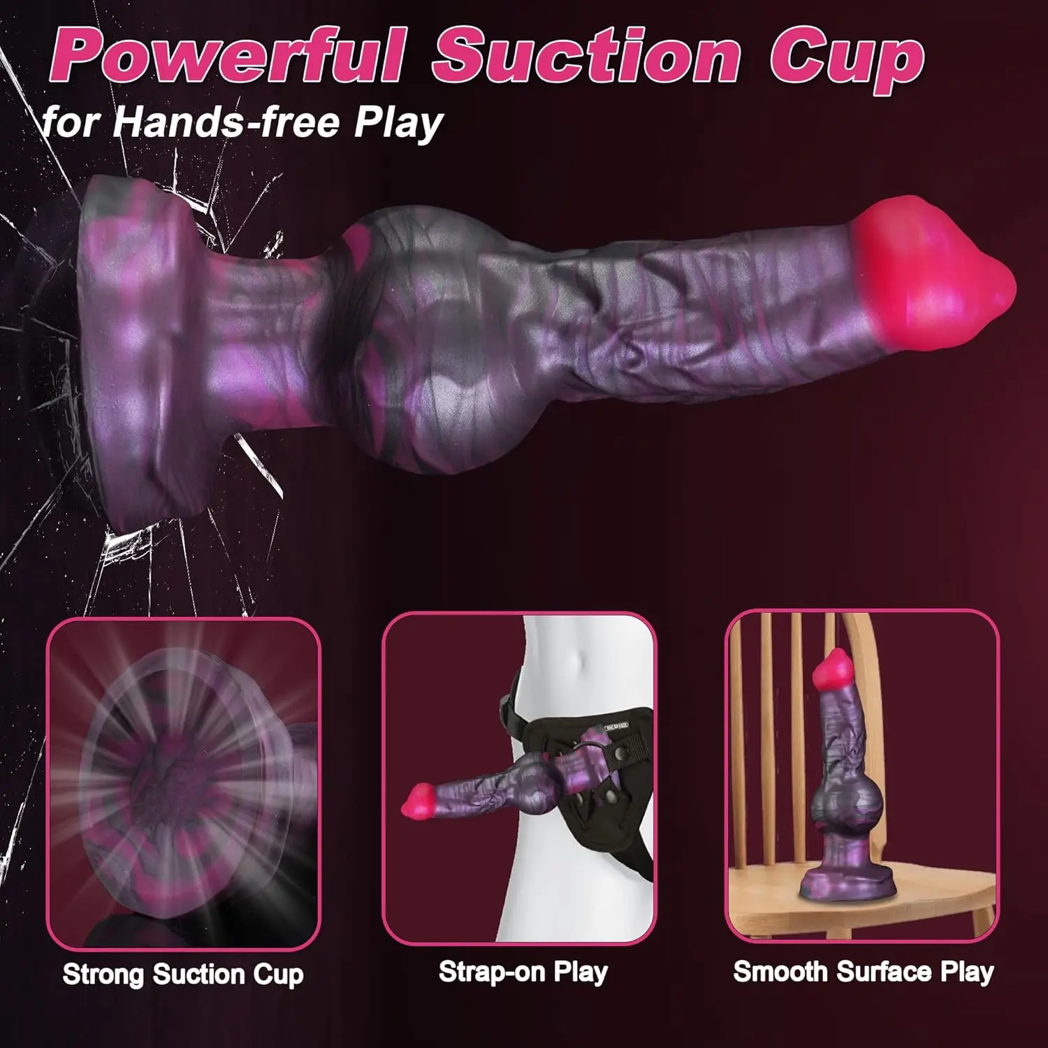 KnotFetish Dog Knot Silicone Dildo Plug - Image 3
