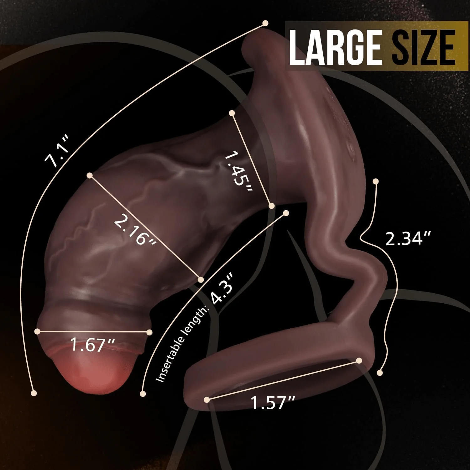 TitanCoreX XXL Prostate Massager Cock Ring App Remote 9 Modes - Image 6