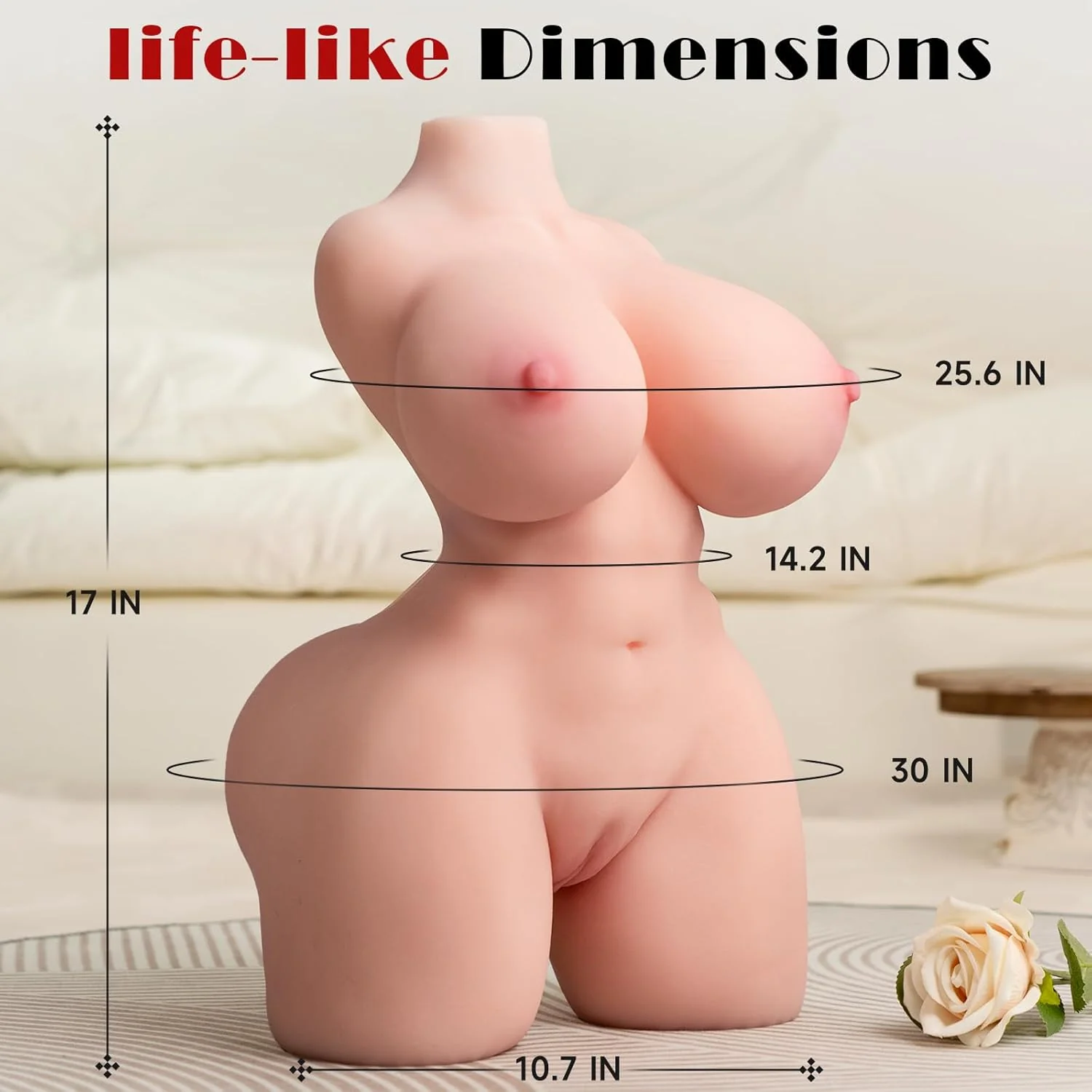 FlexCurves Realistic Torso Male Masturbator Sex Doll | Adjustable Skeleton - Image 6