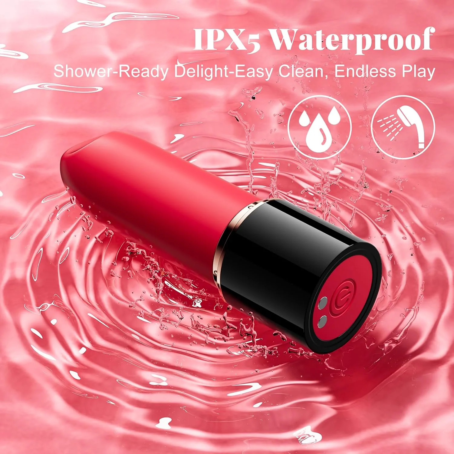 VelvetSwitch Lipstick Vibrator 10 Modes Waterproof Rechargeable - Image 5