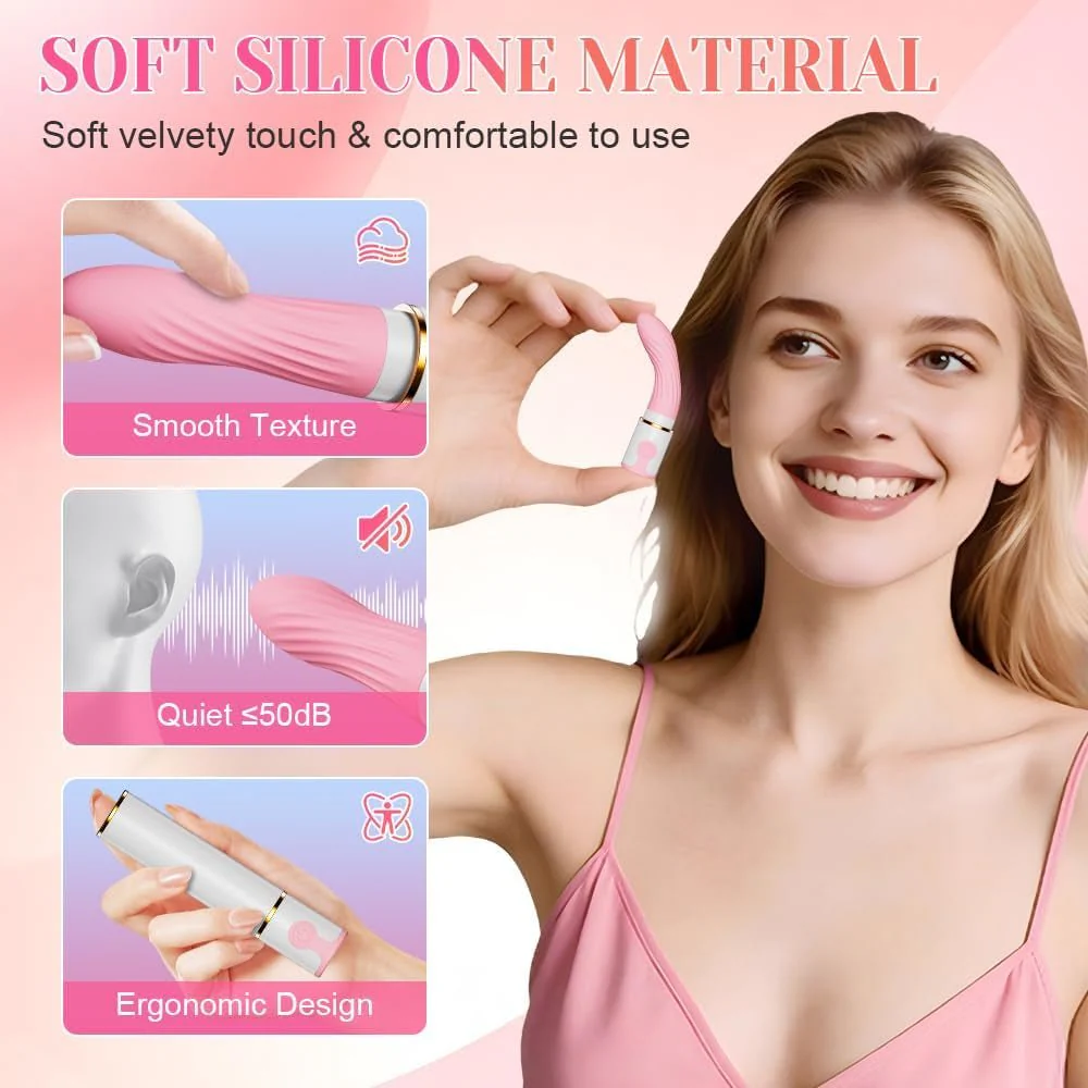 SecretLuxe Lipstick Bullet Vibrator 10 Modes Quiet Rechargeable - Image 3