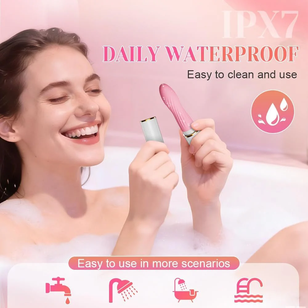 SecretLuxe Lipstick Bullet Vibrator 10 Modes Quiet Rechargeable - Image 6