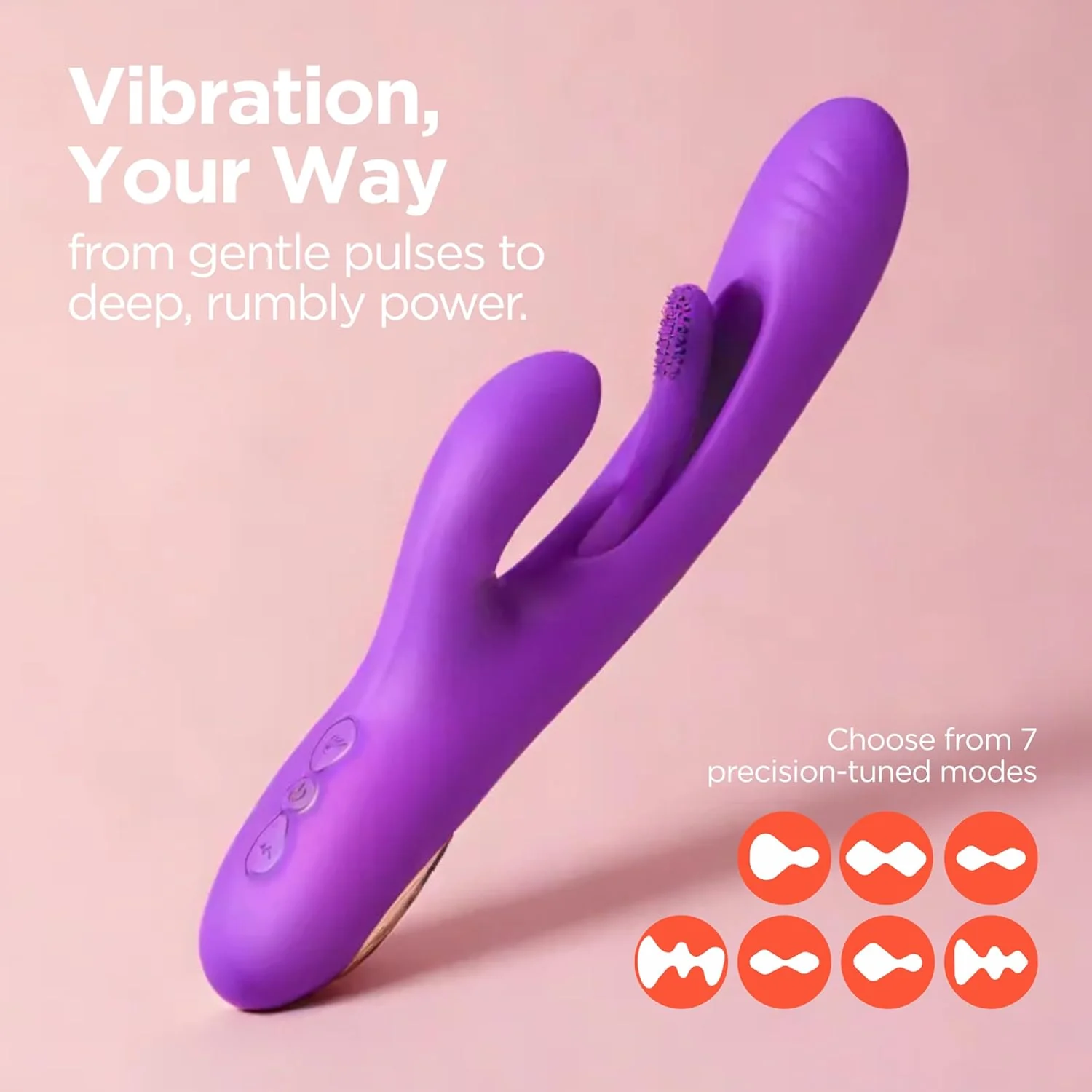 TriPulseXI Rabbit Vibrator Tongue Flicker 14 Modes Waterproof - Image 3