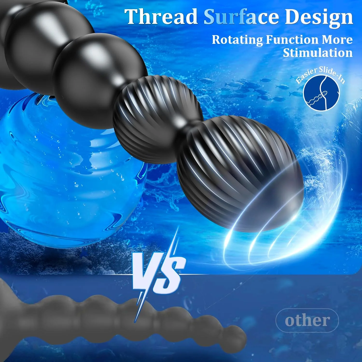 LumeWhisper Rotating Vibrating Anal Beads Wand - Image 3