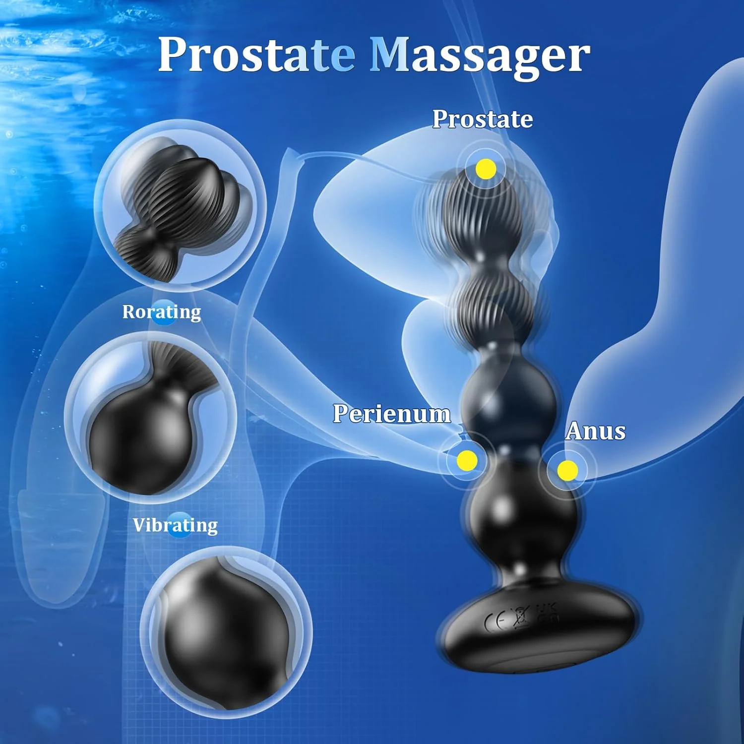LumeWhisper Rotating Vibrating Anal Beads Wand - Image 4