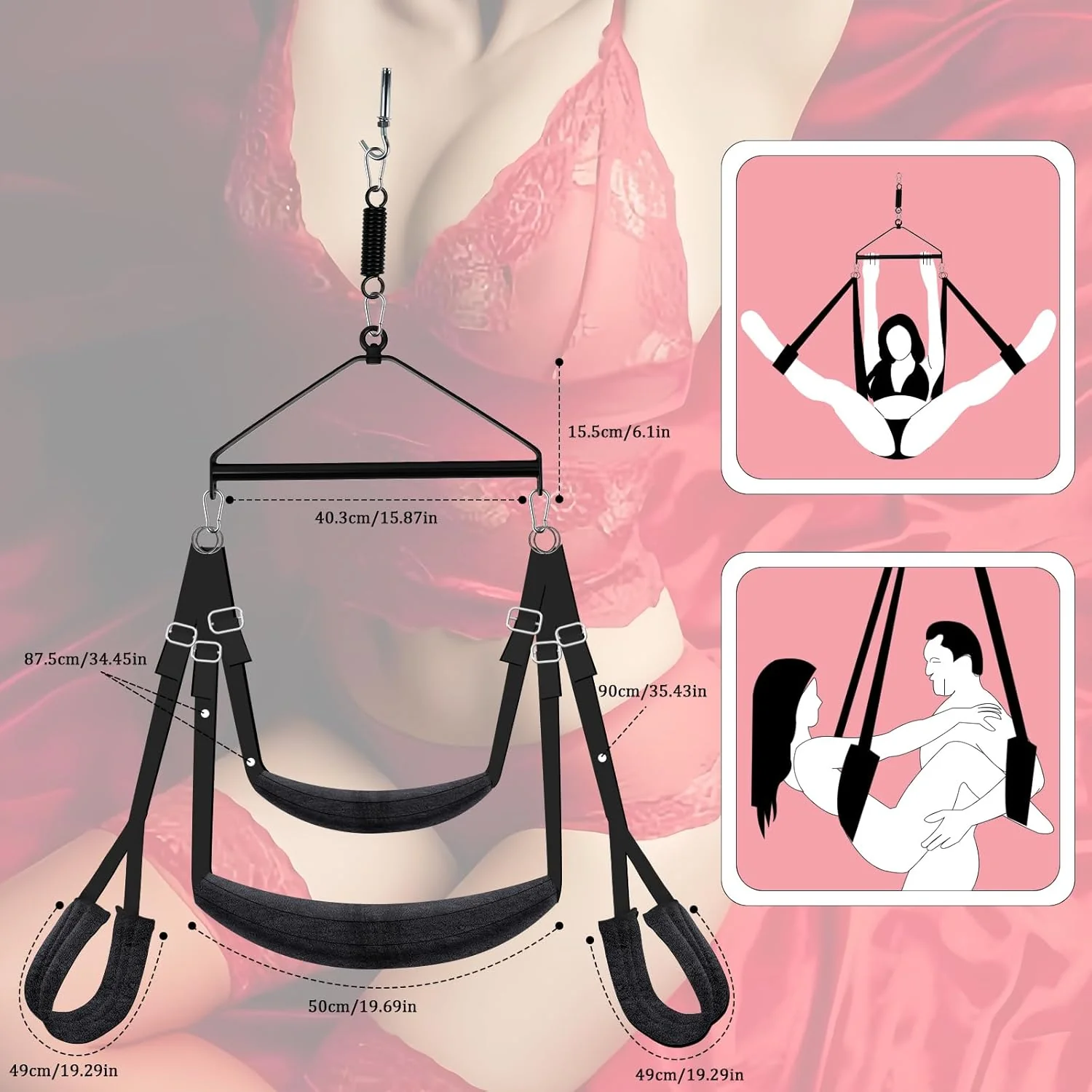 AerialisX 180° Spinning Sex Swing 800lb Ceiling - Image 4