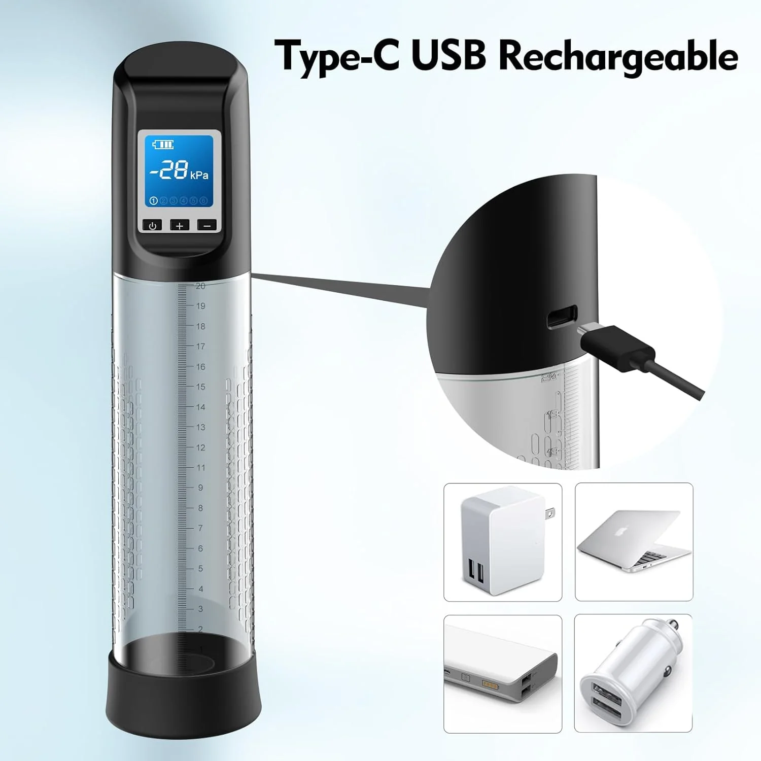 CoreDrive Electric Penis Pump 6 Modes LED Display - Image 5