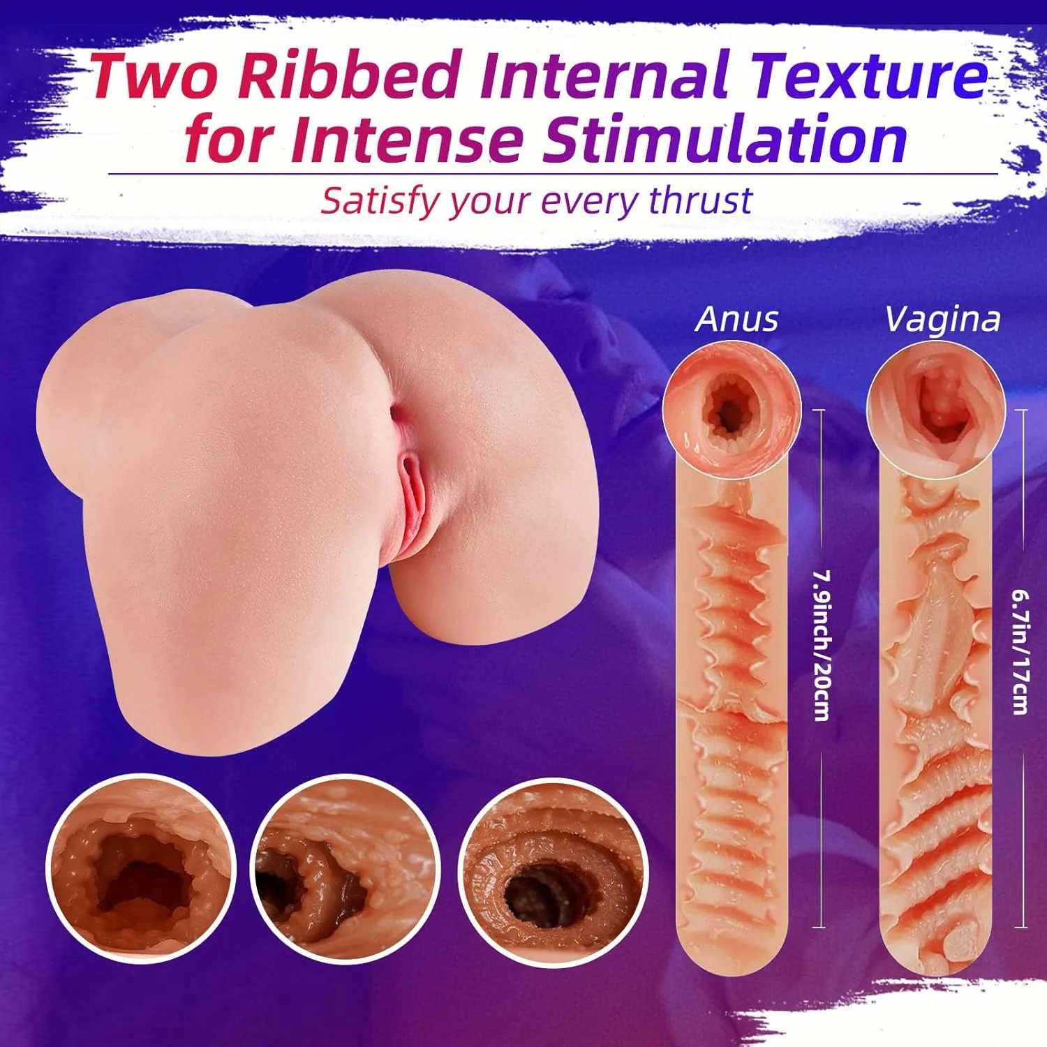 LuxeGrip Portable Sex Doll 5.9LB | Dual Channel Stroker Kit - Image 2